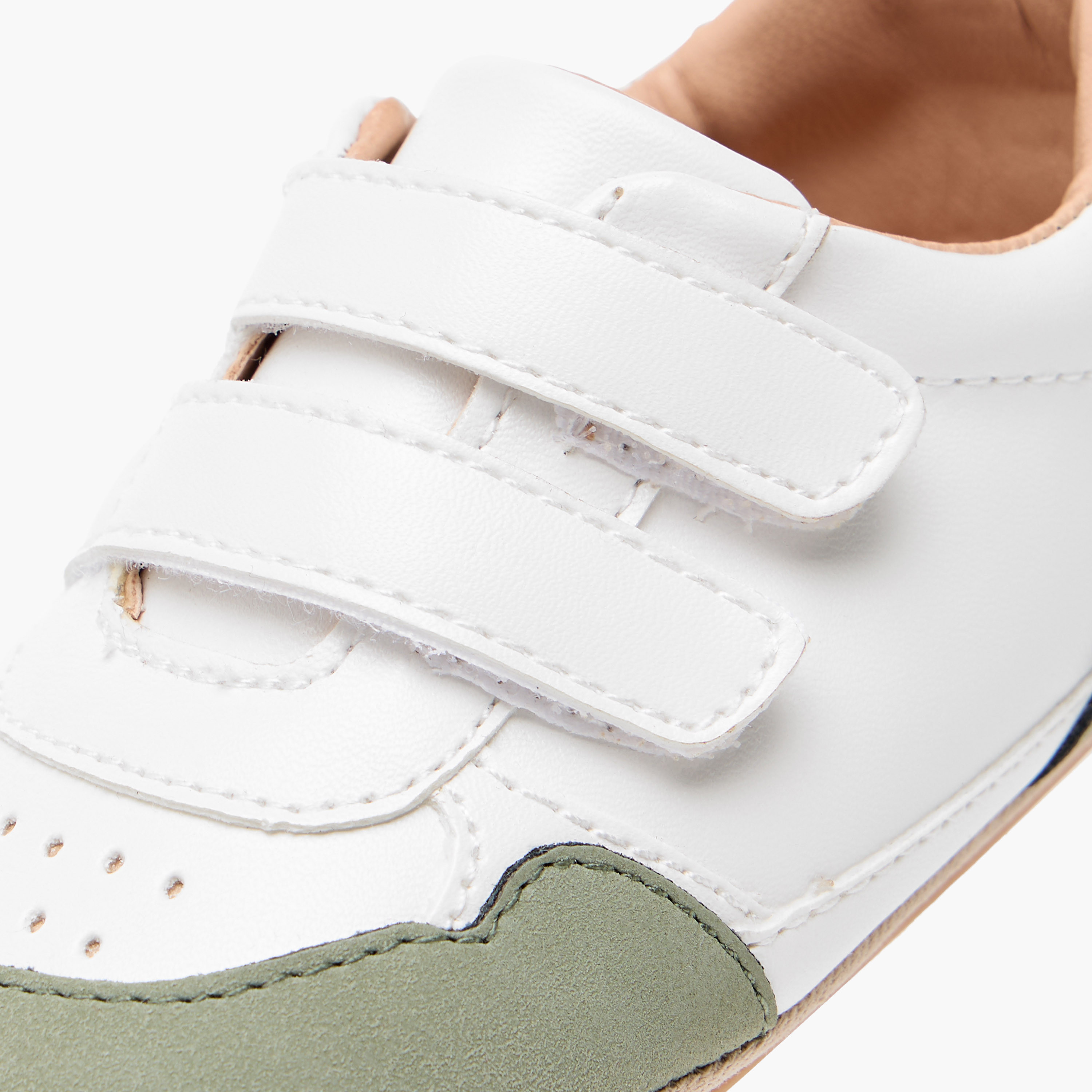 Barefeet Panelled Sneakers with Hook and Loop Closure-baby-boys-shoes-closedshoes-image-4