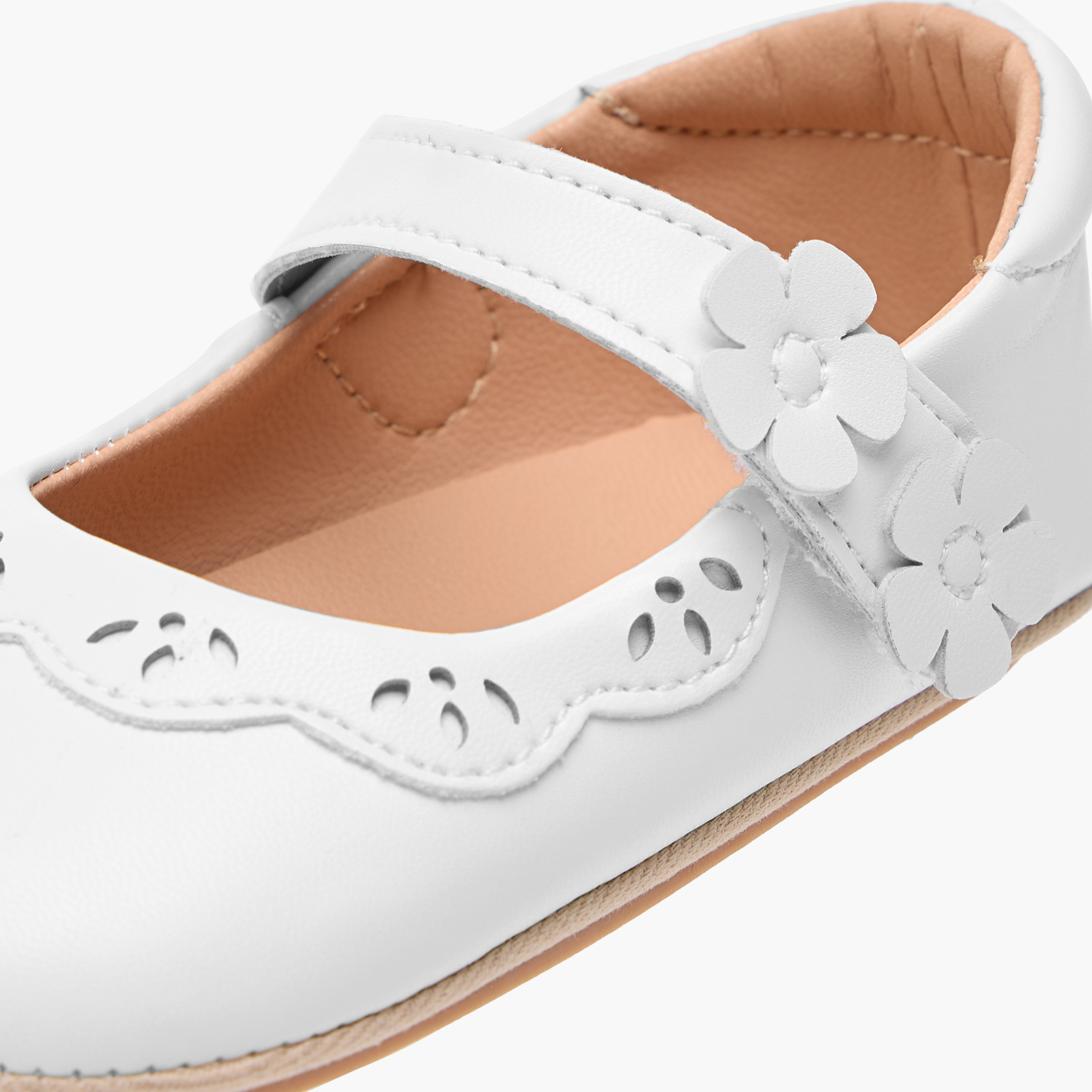 Barefeet Floral Applique Shoes with Hook and Loop Closure-baby-girls-shoes-closedshoes-image-4