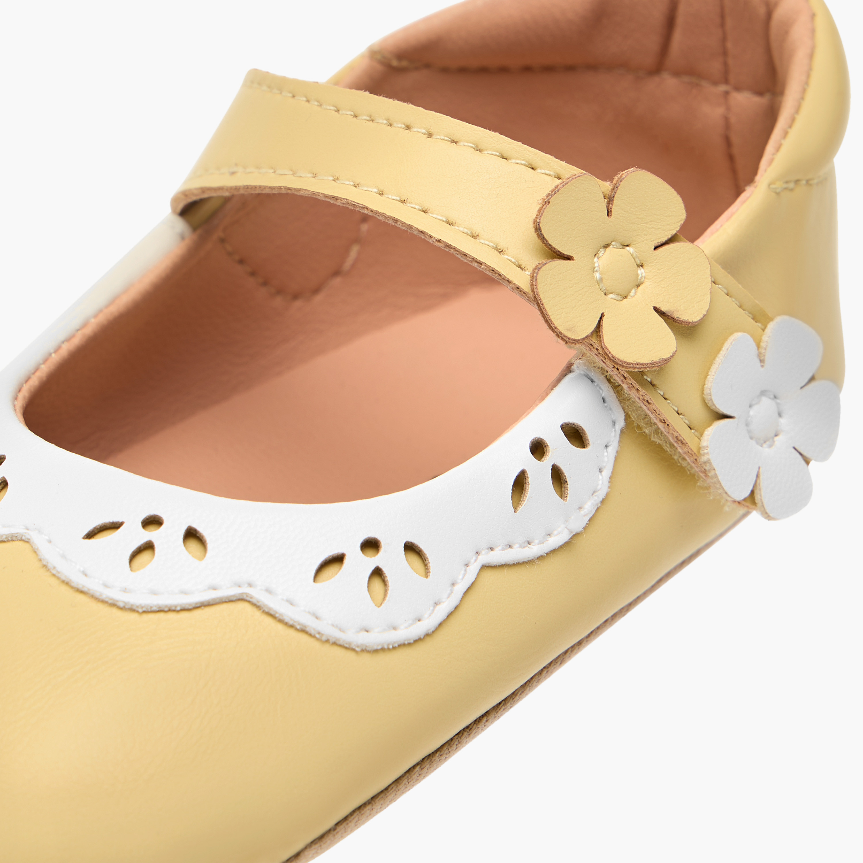 Barefeet Floral Applique Shoes with Hook and Loop Closure-baby-girls-shoes-closedshoes-image-4
