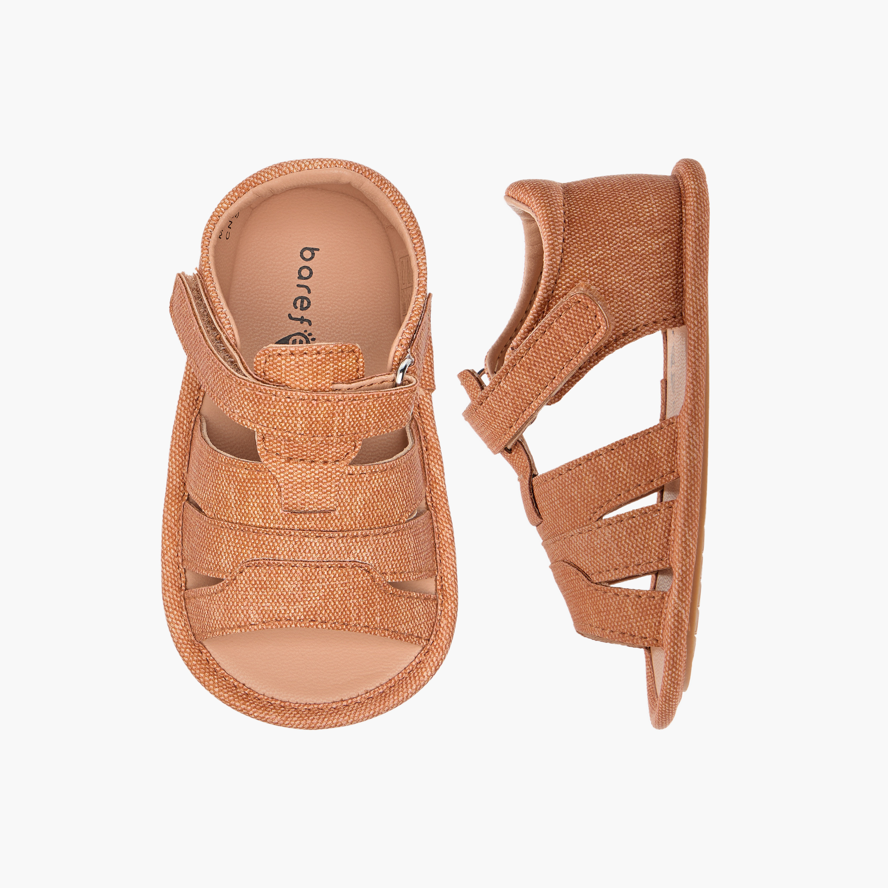 Barefeet Textured Strap Sandals with Hook and Loop Closure-baby-boys-shoes-sandals-image-1