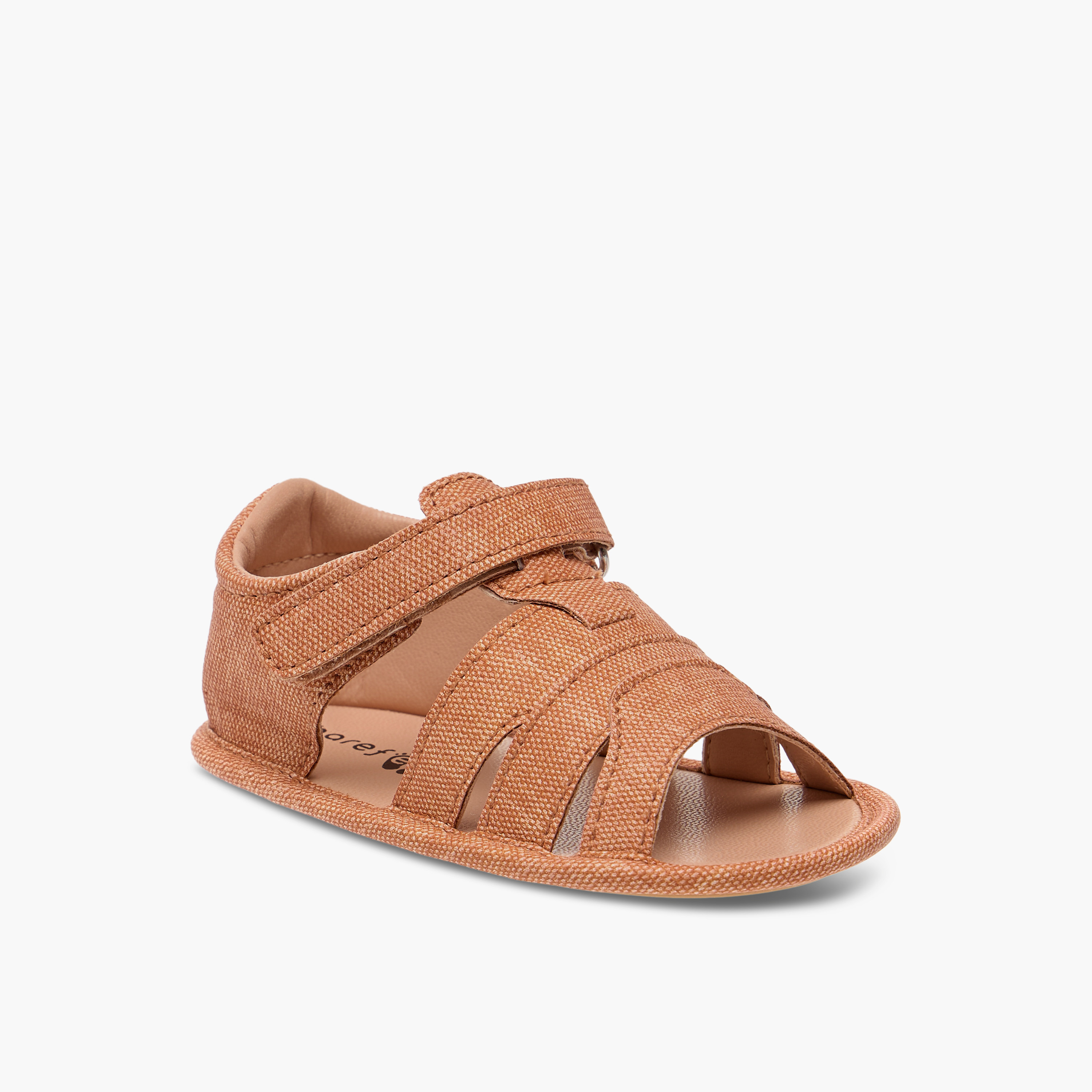 Barefeet Textured Strap Sandals with Hook and Loop Closure-baby-boys-shoes-sandals-image-2