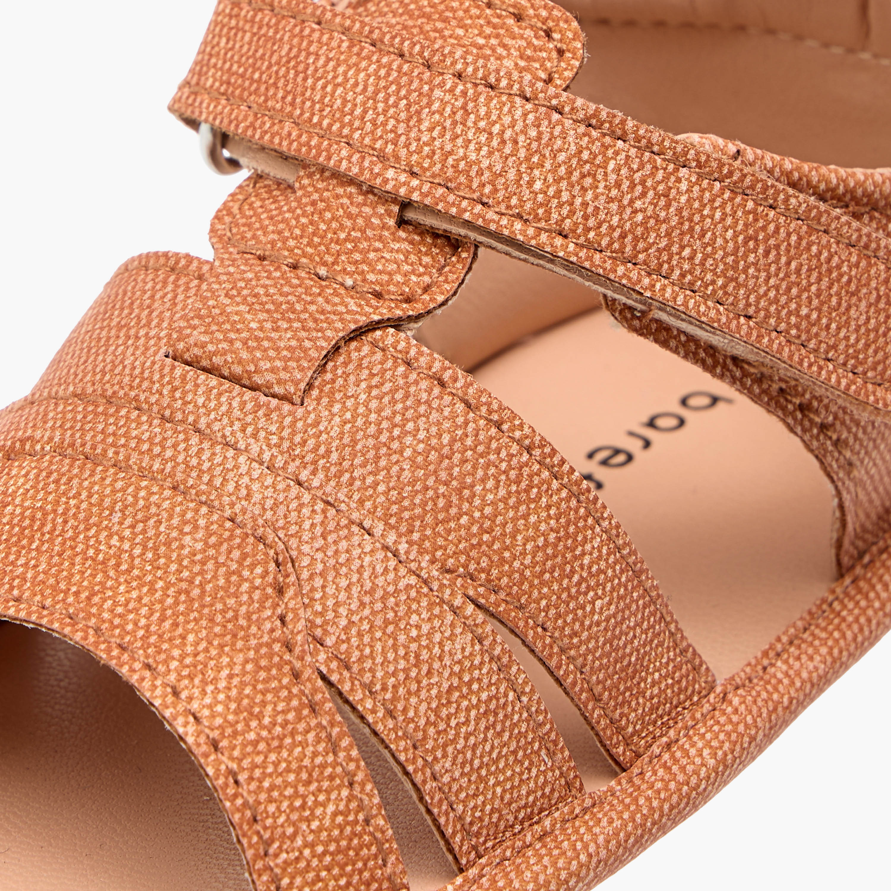 Barefeet Textured Strap Sandals with Hook and Loop Closure-baby-boys-shoes-sandals-image-4