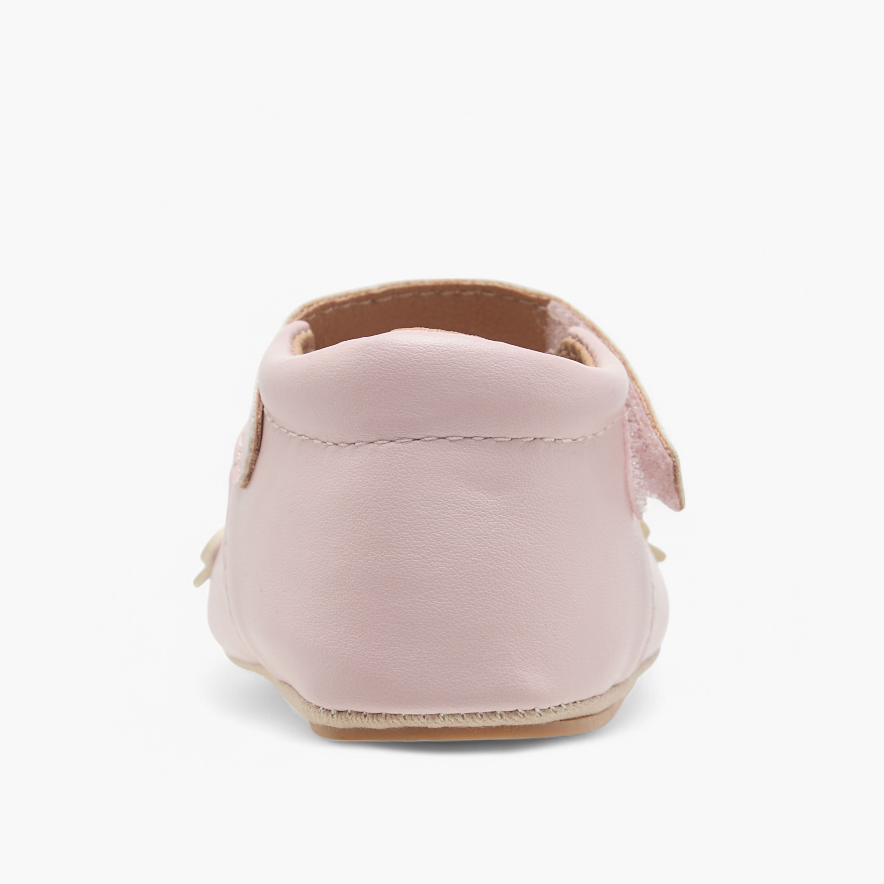 Barefeet Floral Accent Shoes with Hook and Loop Closure-baby-girls-shoes-closedshoes-image-5