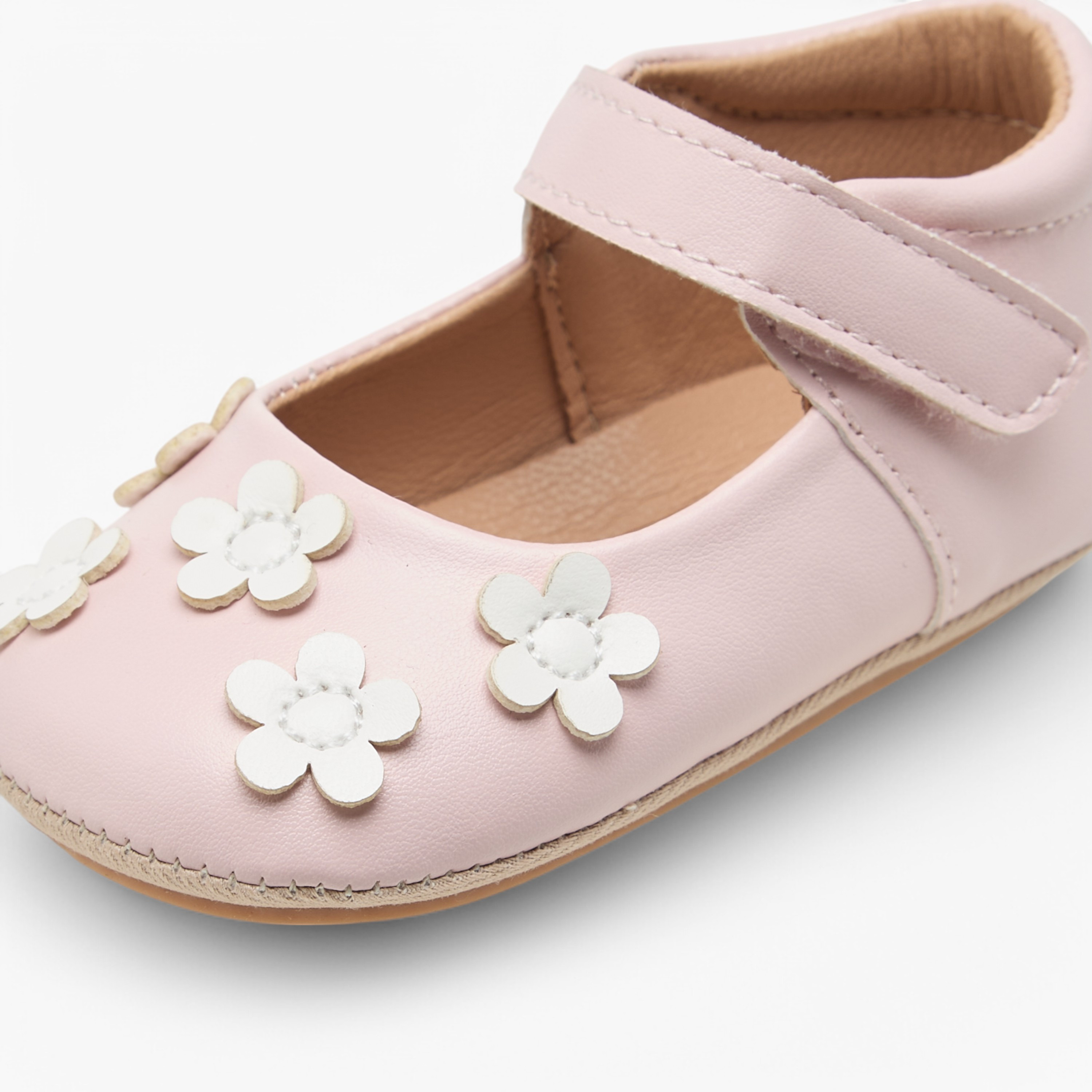 Barefeet Floral Accent Shoes with Hook and Loop Closure-baby-girls-shoes-closedshoes-image-6