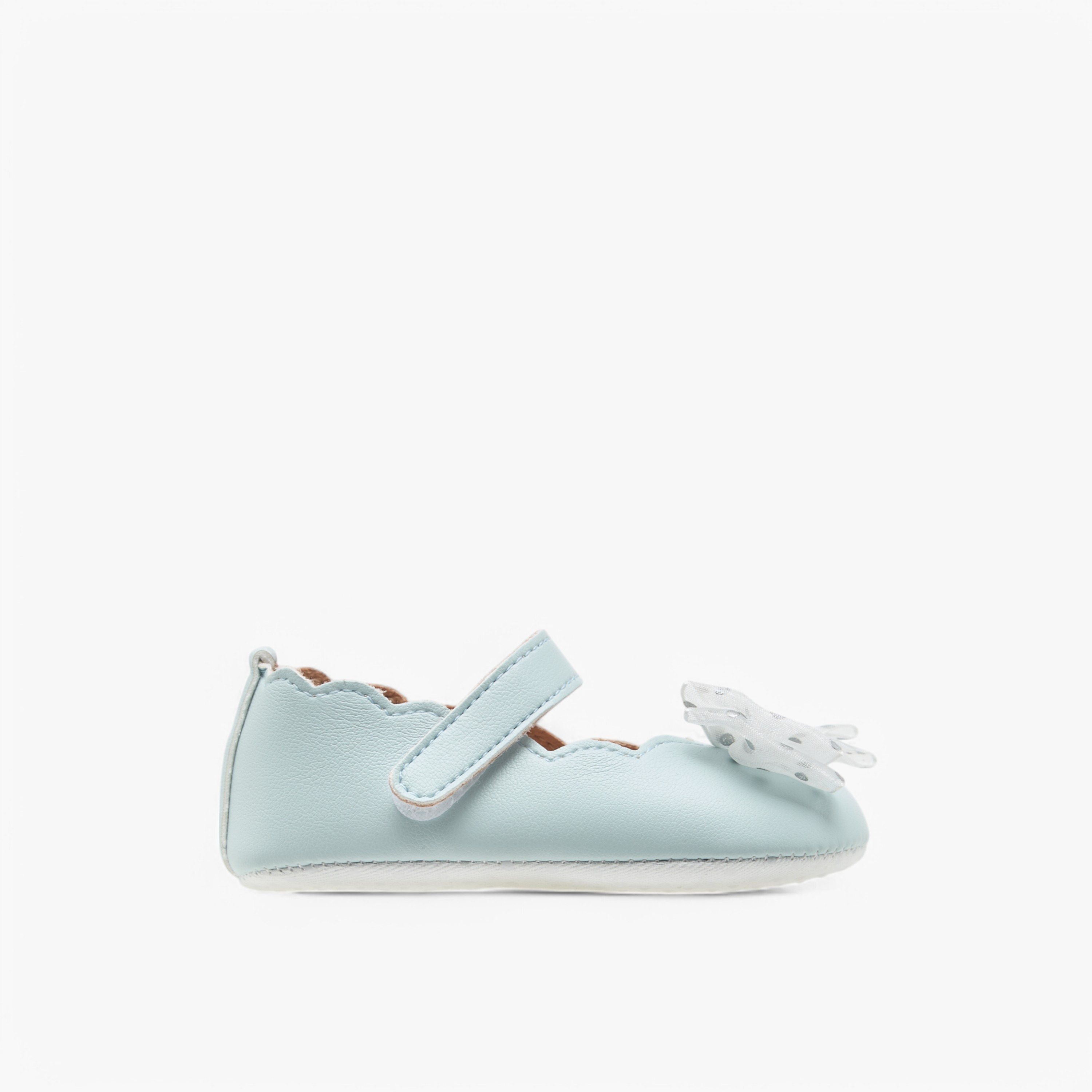 Barefeet Bow Accent Shoes with Hook and Loop Closure-baby-girls-shoes-closedshoes-image-3