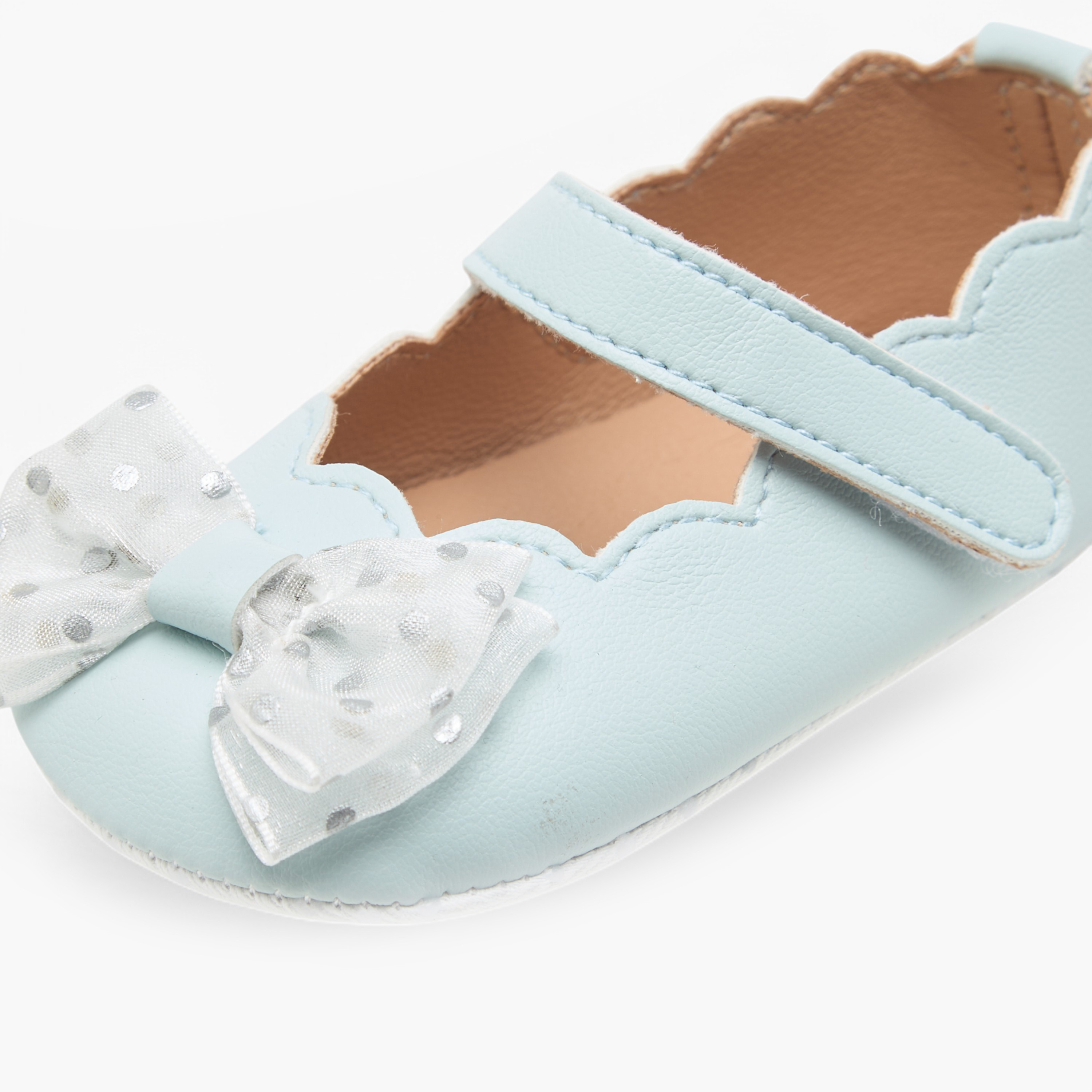 Barefeet Bow Accent Shoes with Hook and Loop Closure-baby-girls-shoes-closedshoes-image-6