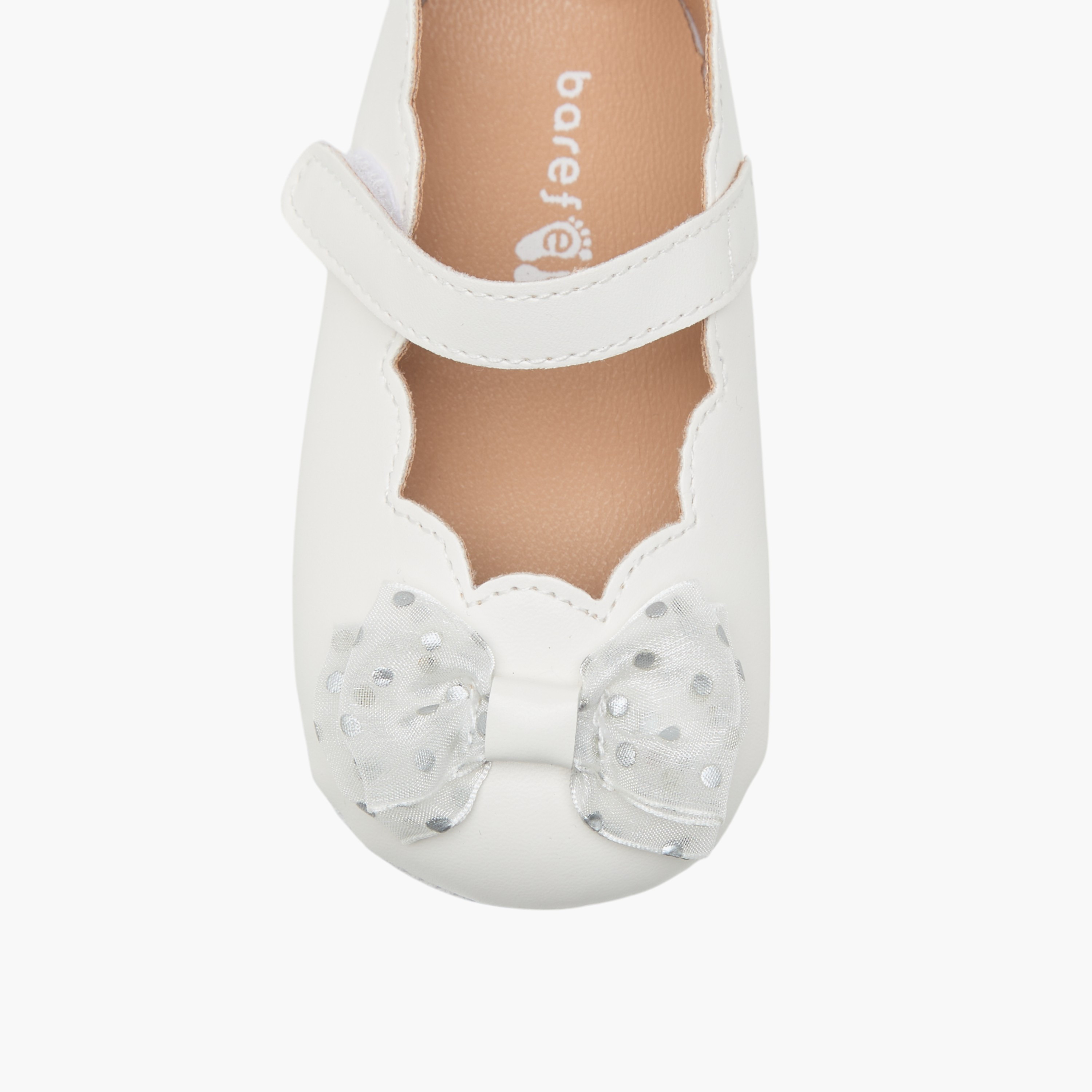 Barefeet Bow Accent Shoes with Hook and Loop Closure-baby-girls-shoes-closedshoes-image-4