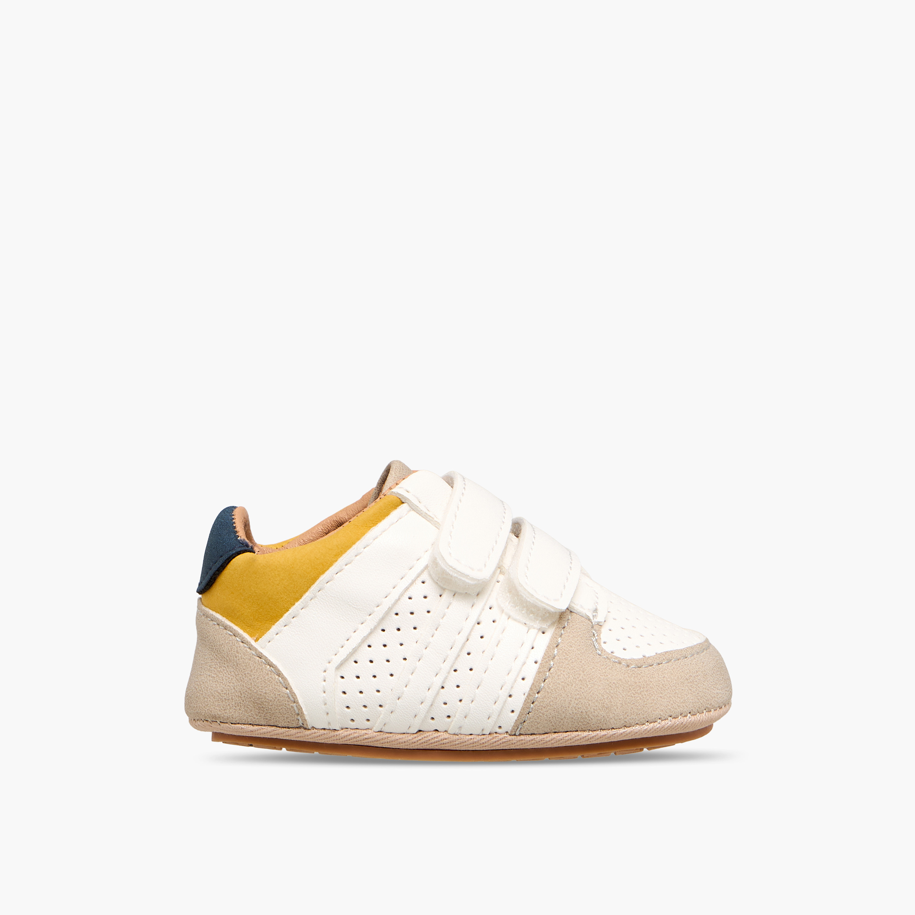 Barefeet Booties with Hook & Loop Closure, Panel Detail-baby-boys-shoes-booties-image-3