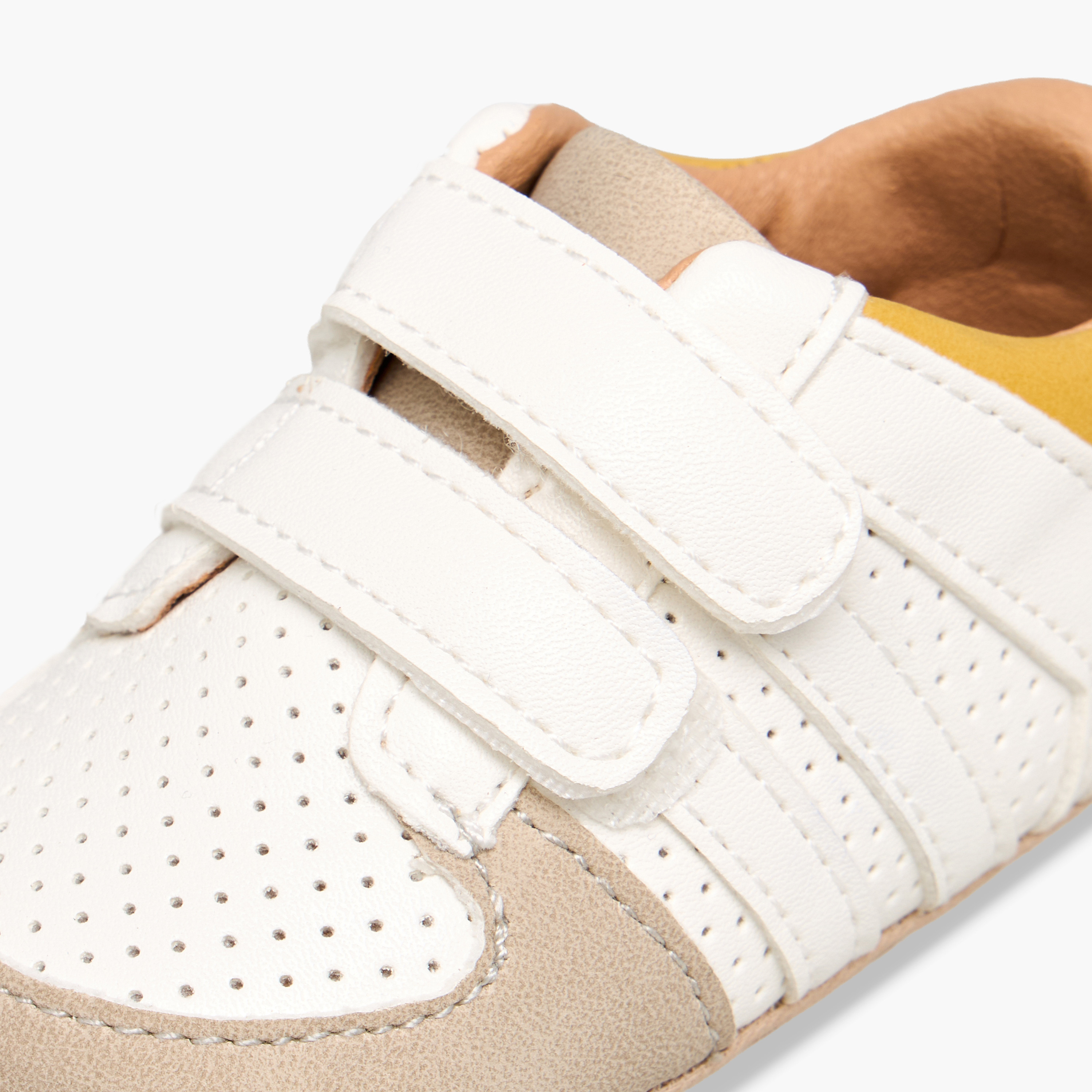 Barefeet Booties with Hook & Loop Closure, Panel Detail-baby-boys-shoes-booties-image-4