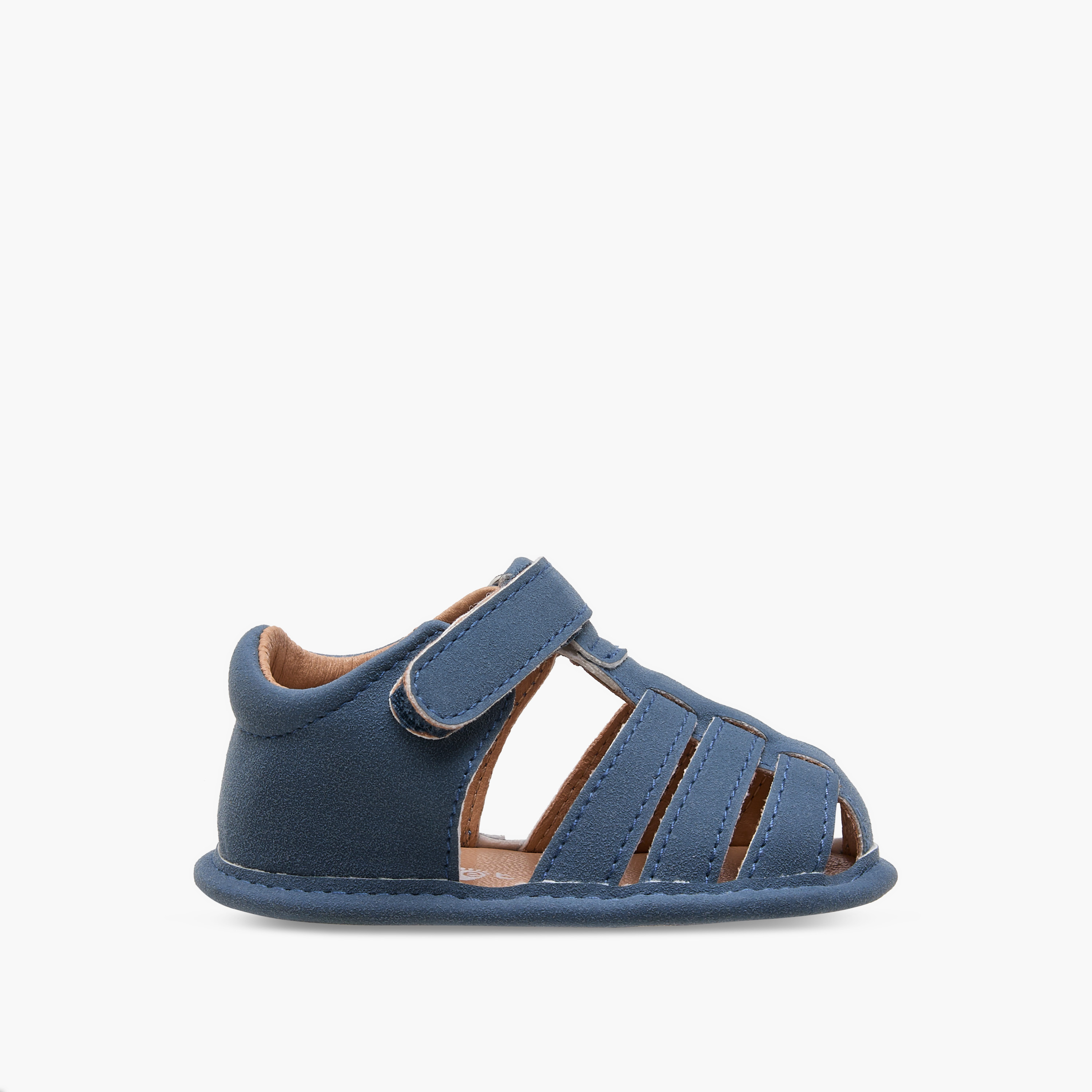 Barefeet Solid Booties with Hook and Loop Closure-baby-boys-shoes-booties-image-3