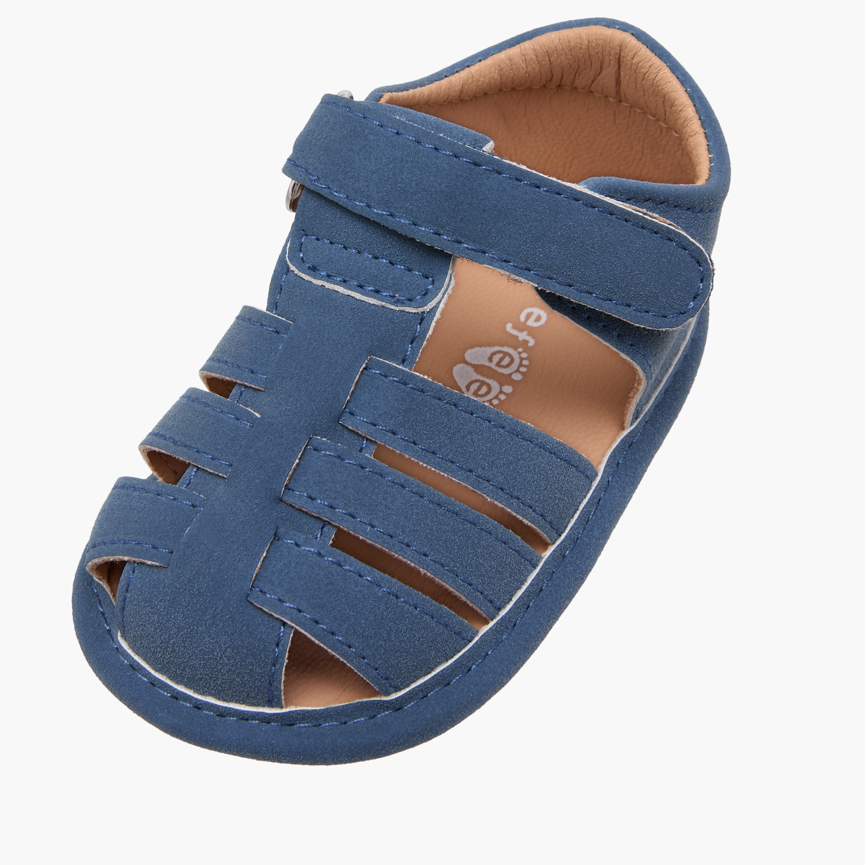 Barefeet Solid Booties with Hook and Loop Closure-baby-boys-shoes-booties-image-4