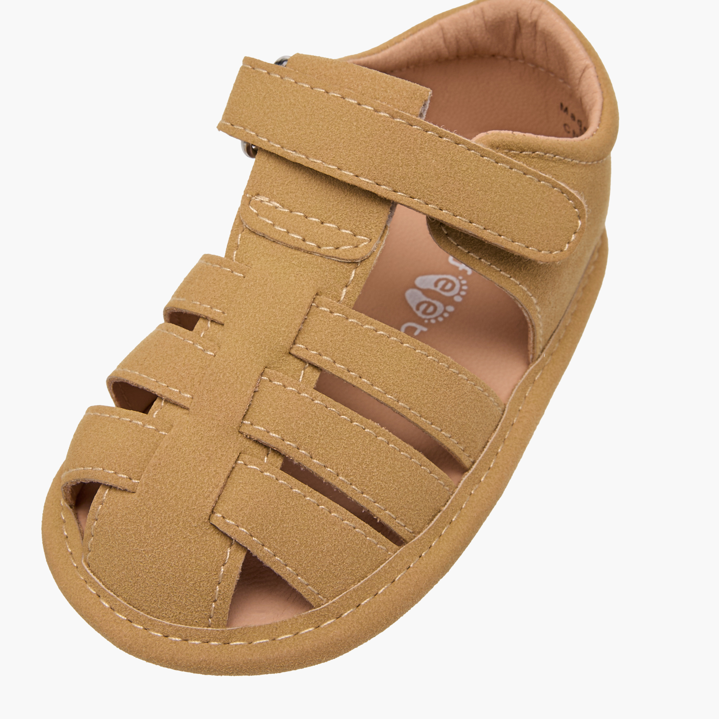 Barefeet Solid Booties with Hook and Loop Closure-baby-boys-shoes-booties-image-4