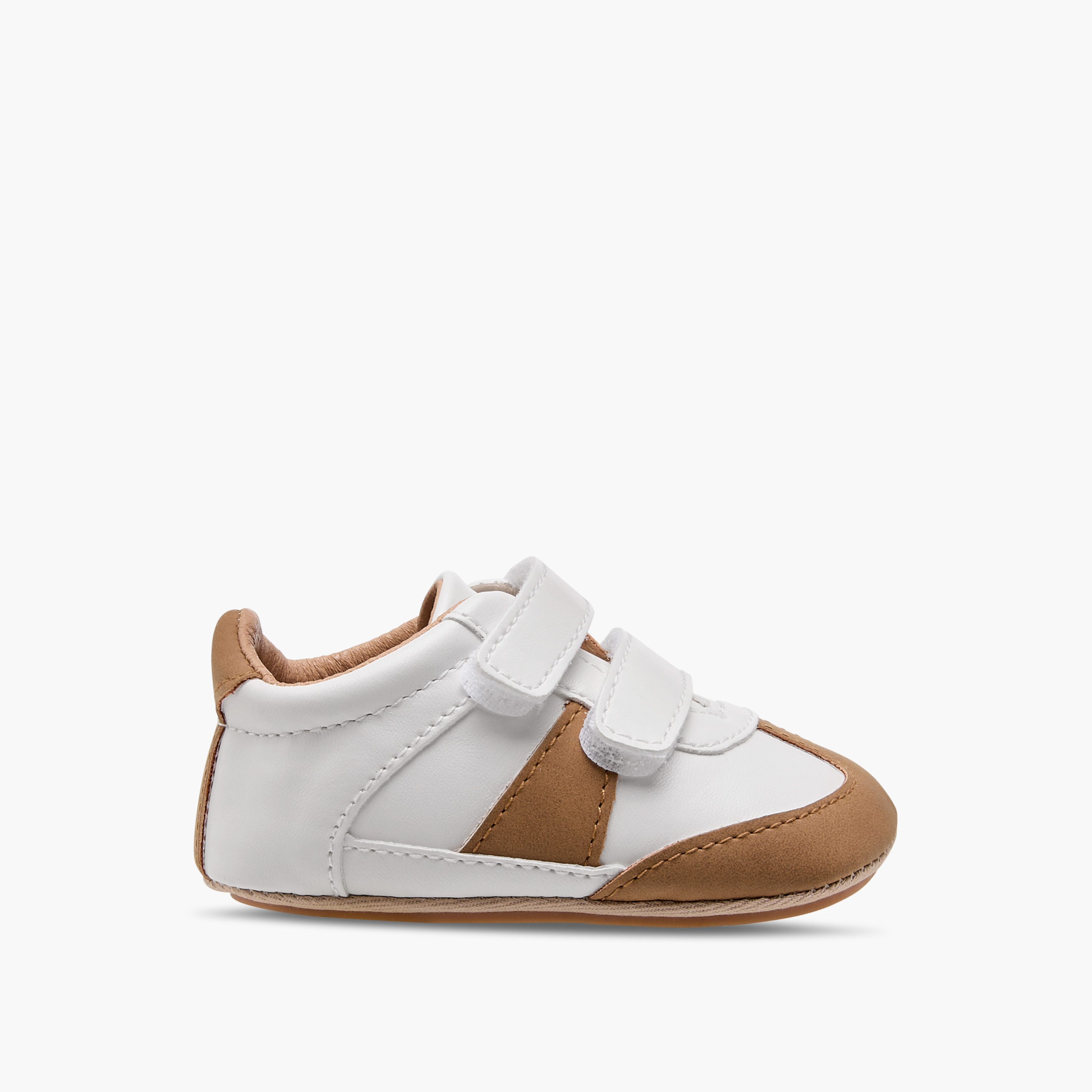 Barefeet Panelled Botties with Hook and Loop Closure-baby-boys-shoes-booties-image-3