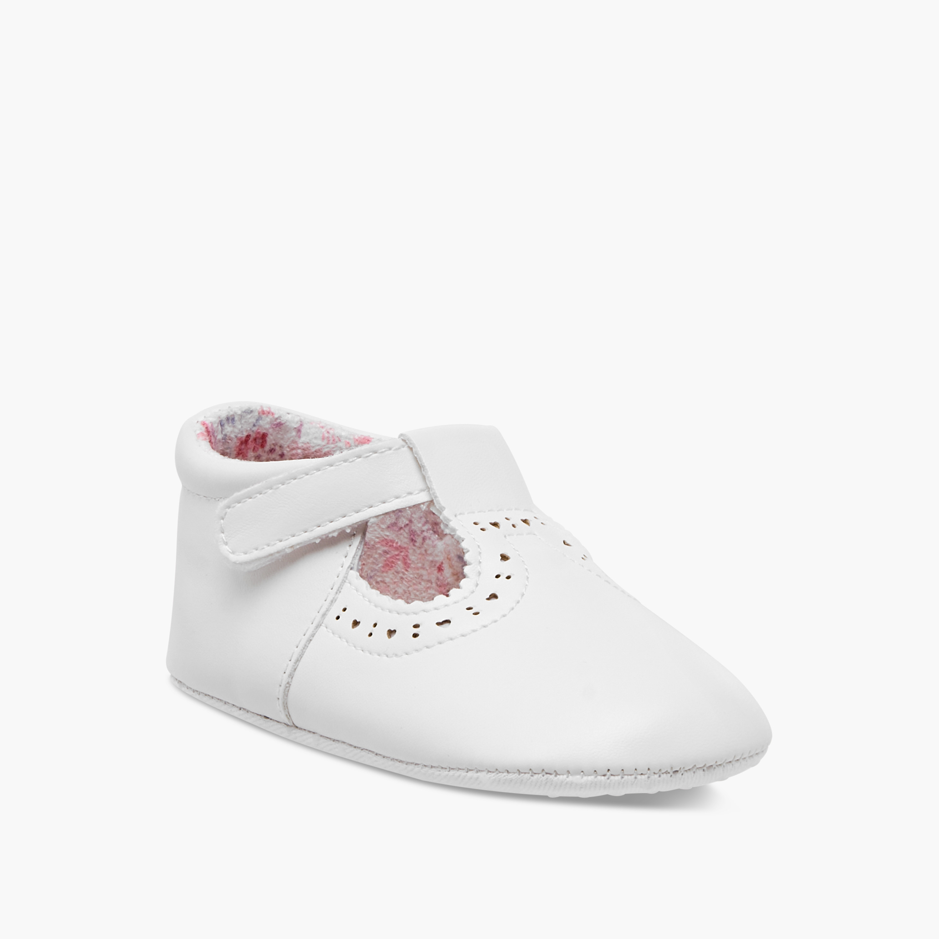 Barefeet Cutwork Detail Booties with Hook and Loop Closure-baby-girls-shoes-booties-image-2