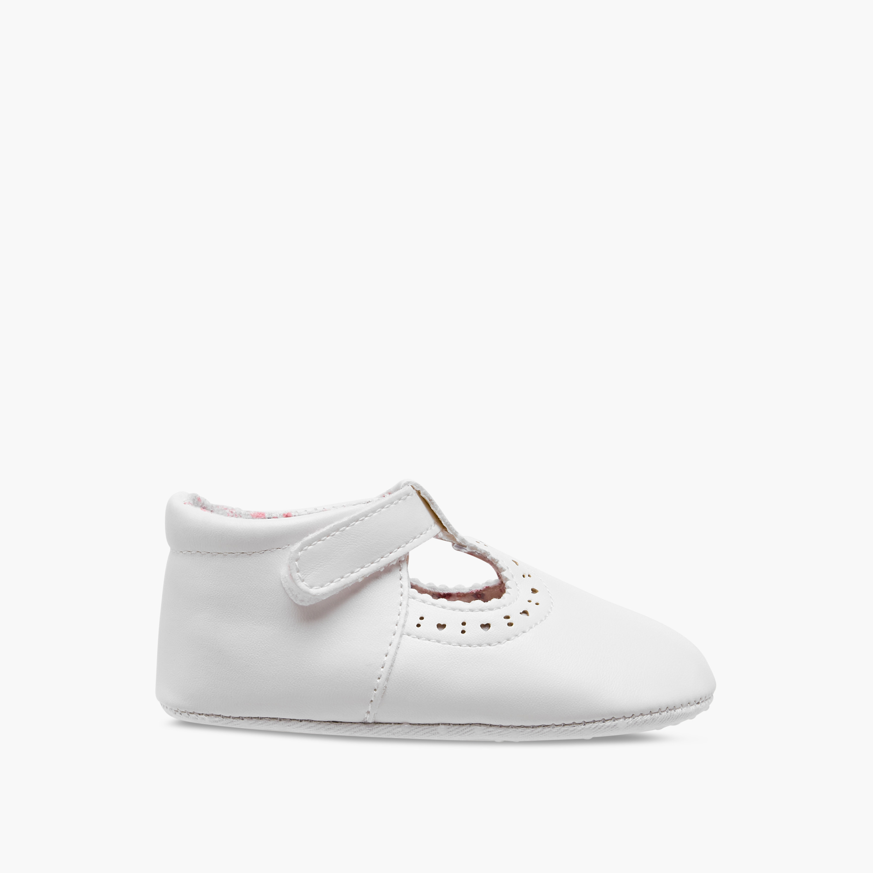 Barefeet Cutwork Detail Booties with Hook and Loop Closure-baby-girls-shoes-booties-image-3