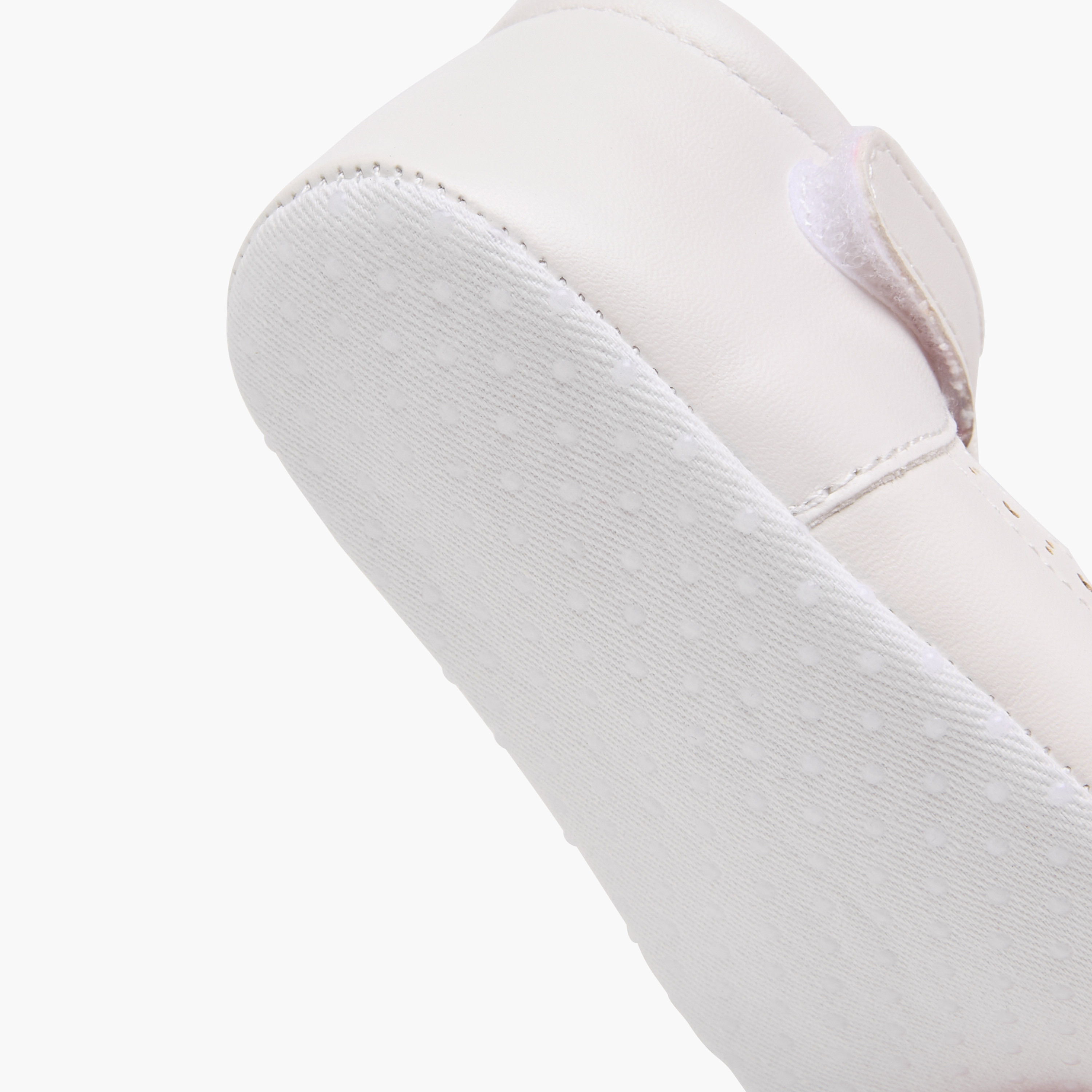 Barefeet Cutwork Detail Booties with Hook and Loop Closure-baby-girls-shoes-booties-image-5