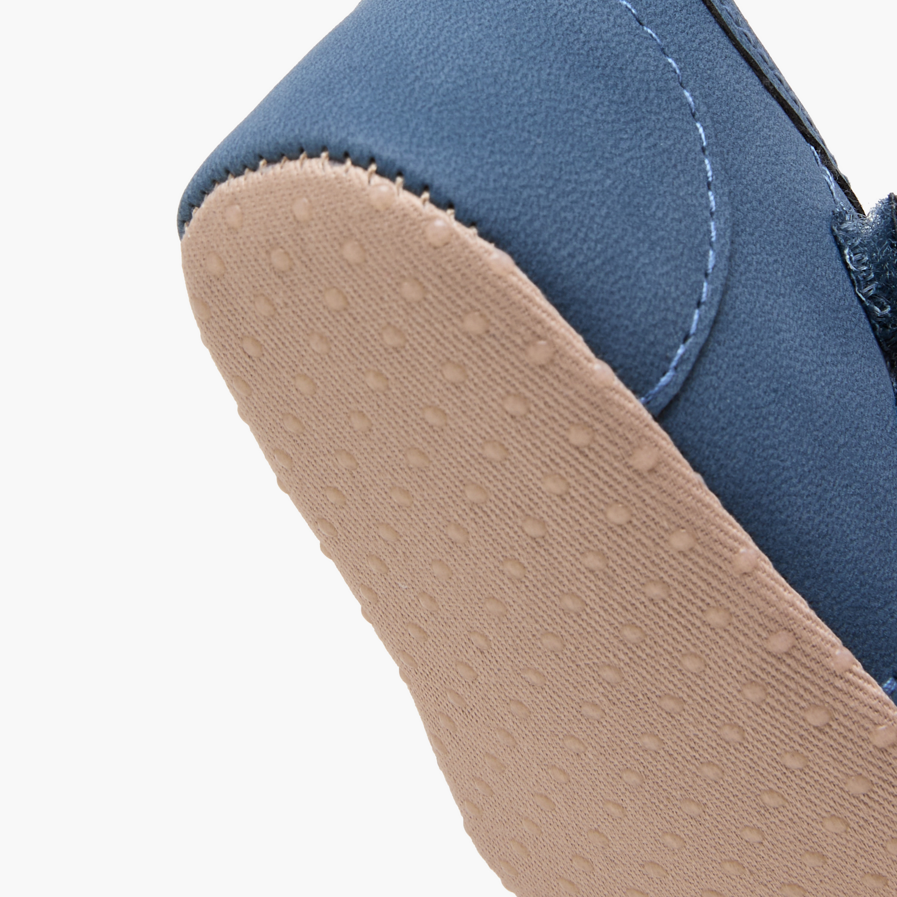 Barefeet Solid Booties with Hook and Loop Closure-baby-boys-shoes-booties-image-5