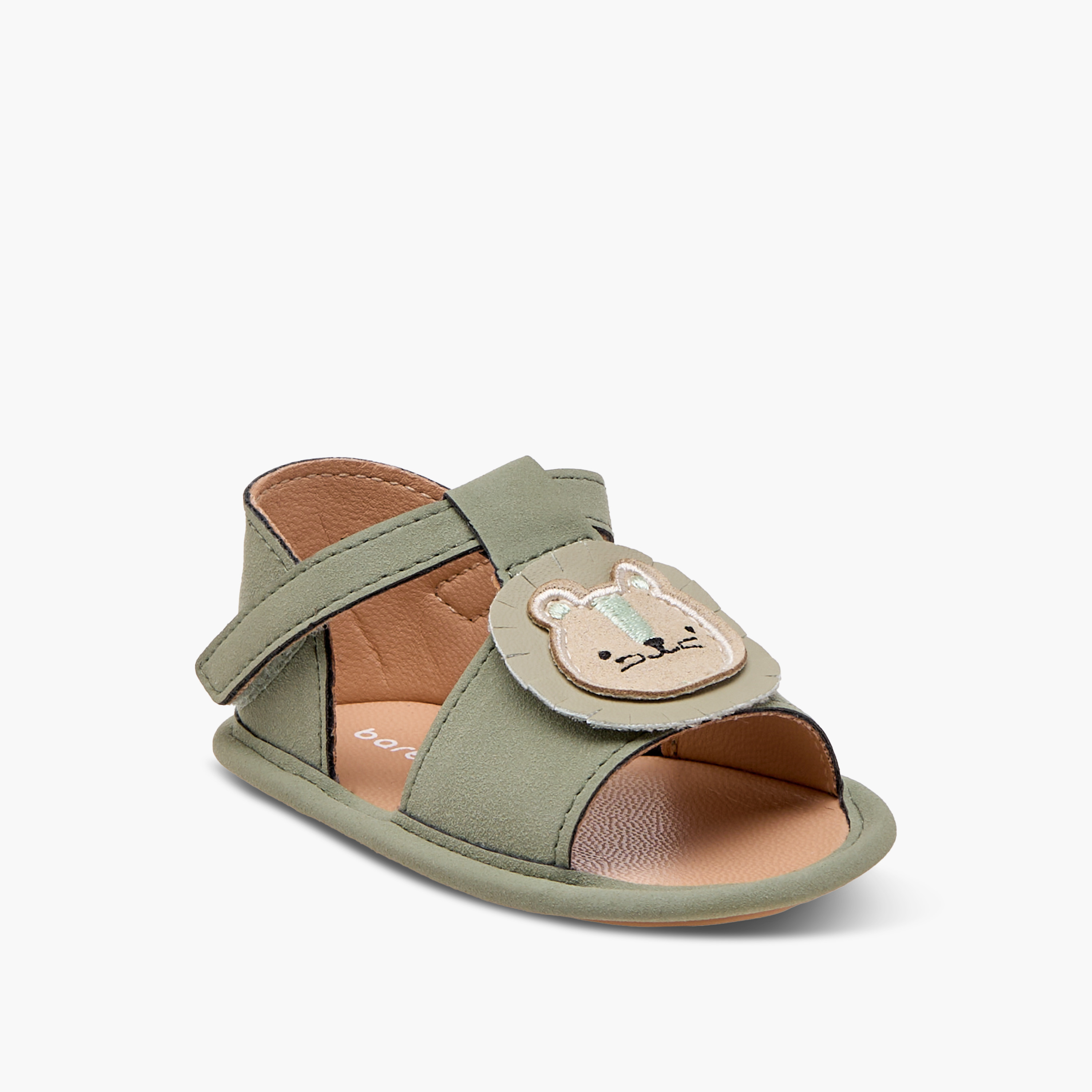 صندل بشريط إغلاق لاصق وزخارف دب من بيرفيت-baby-boys-shoes-booties-image-2