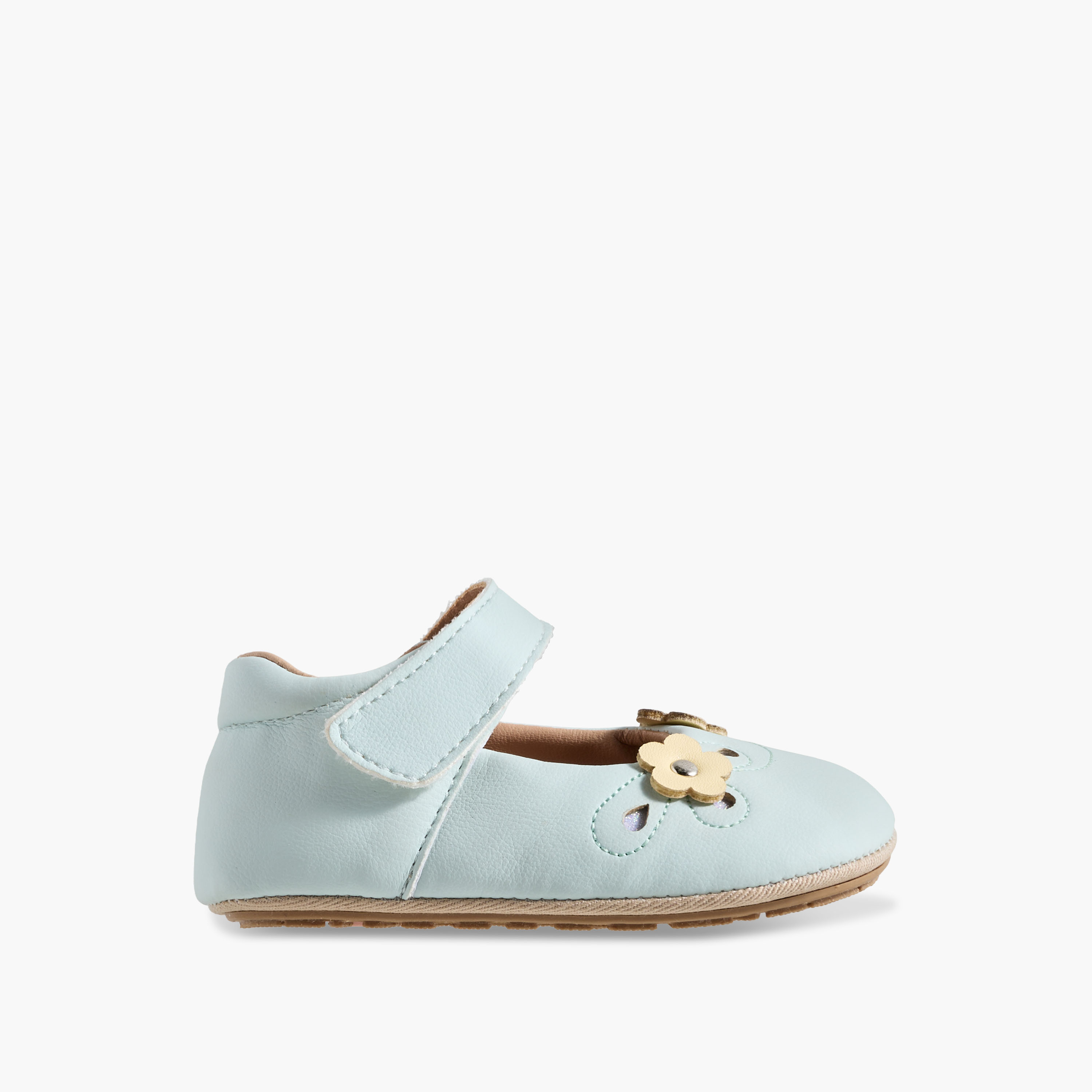 Barefeet Mary Jane Shoes with Hook & Loop Closure-baby-girls-shoes-booties-image-3