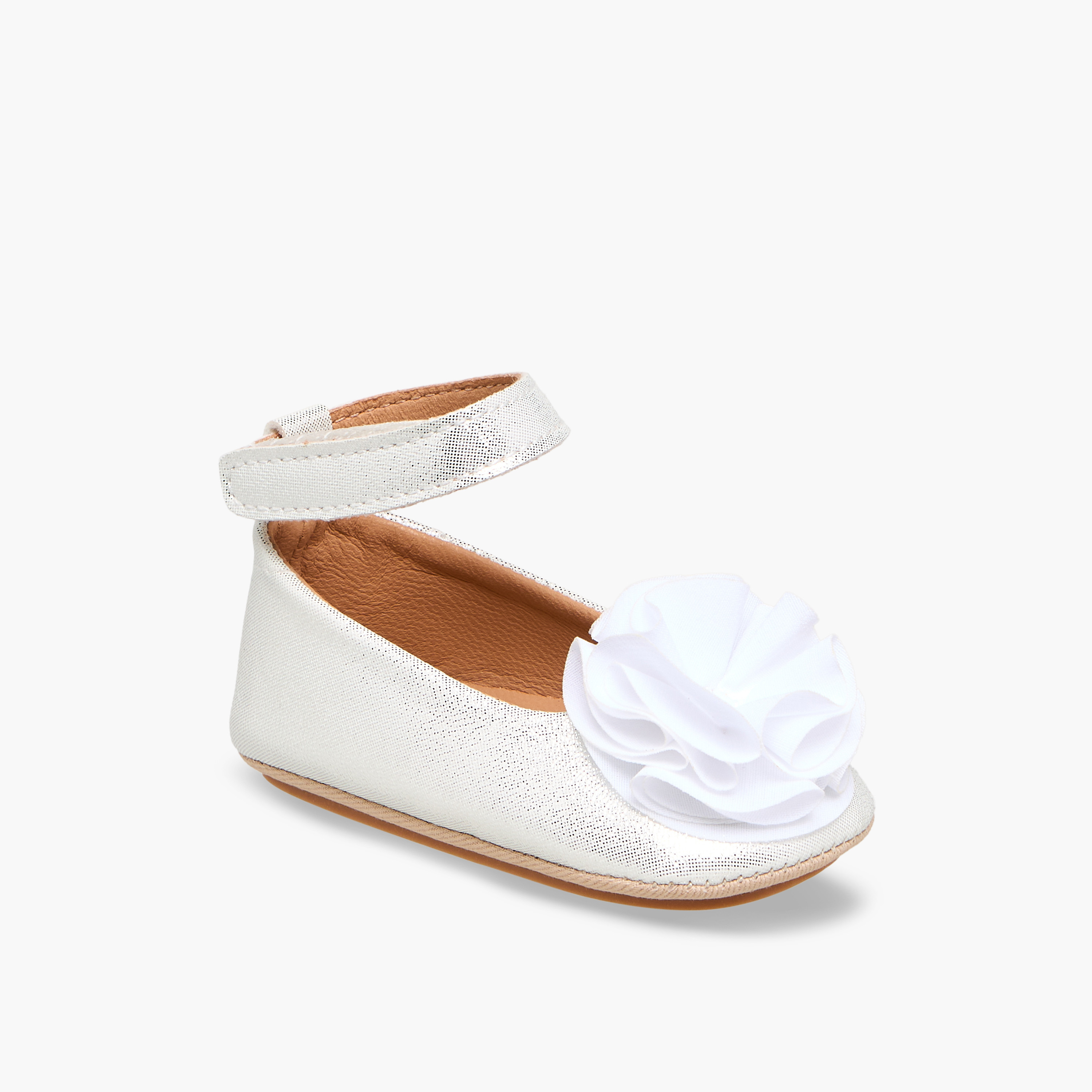 Barefeet Ballerina Shoes with Floral Accent-baby-girls-shoes-booties-image-2