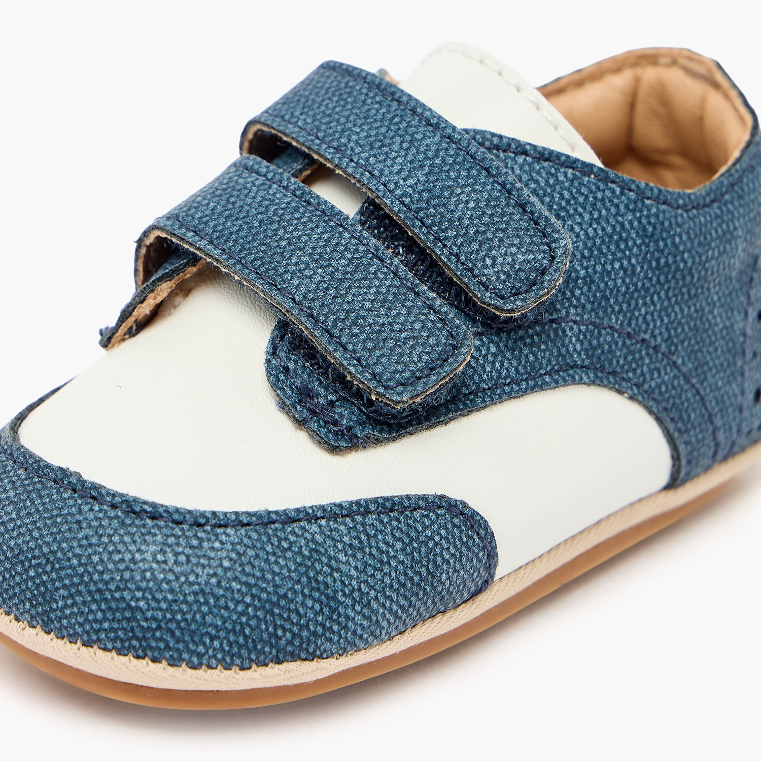 Barefeet Booties with Hook & Loop, Panelled Design-baby-boys-shoes-booties-image-4