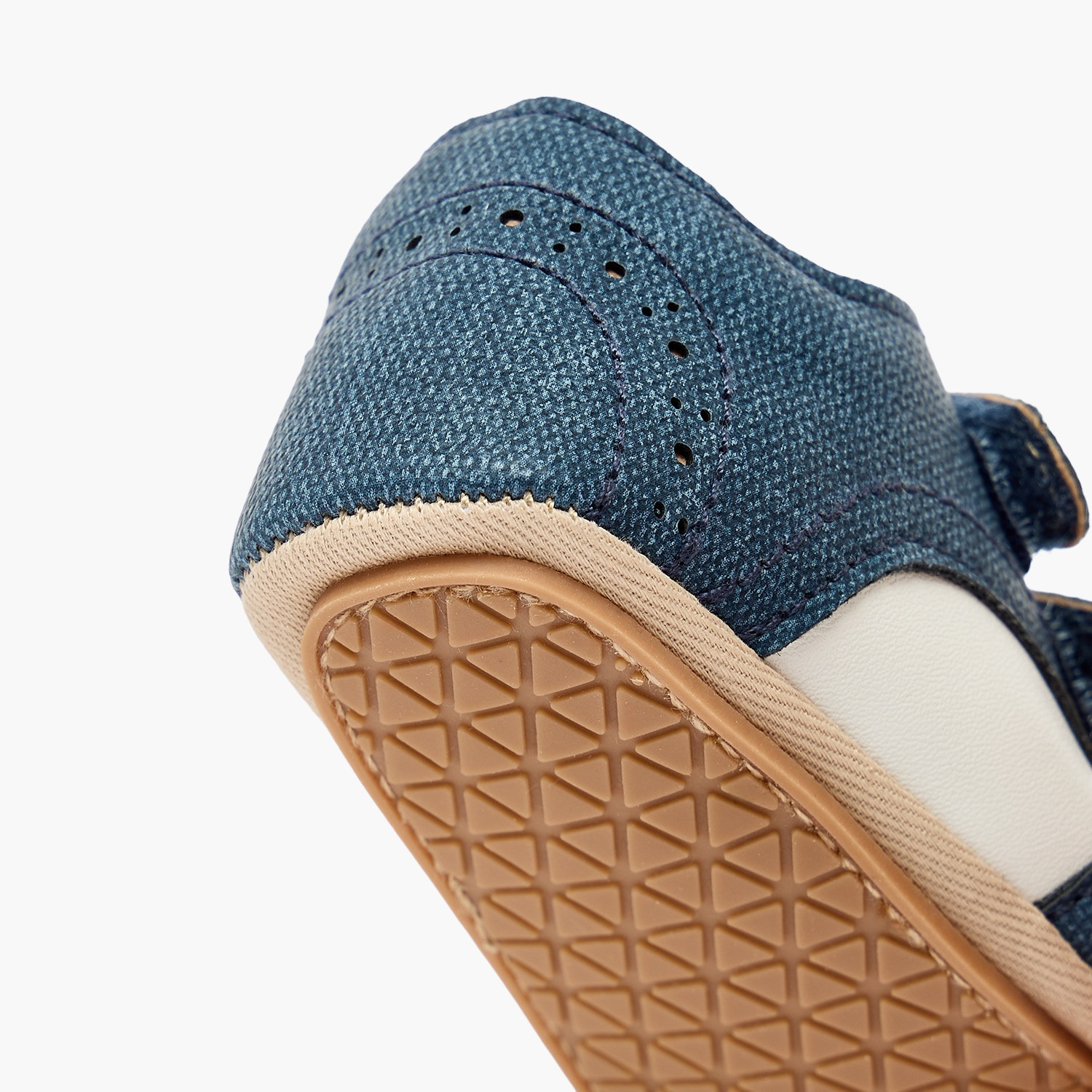 Barefeet Booties with Hook & Loop, Panelled Design-baby-boys-shoes-booties-image-5