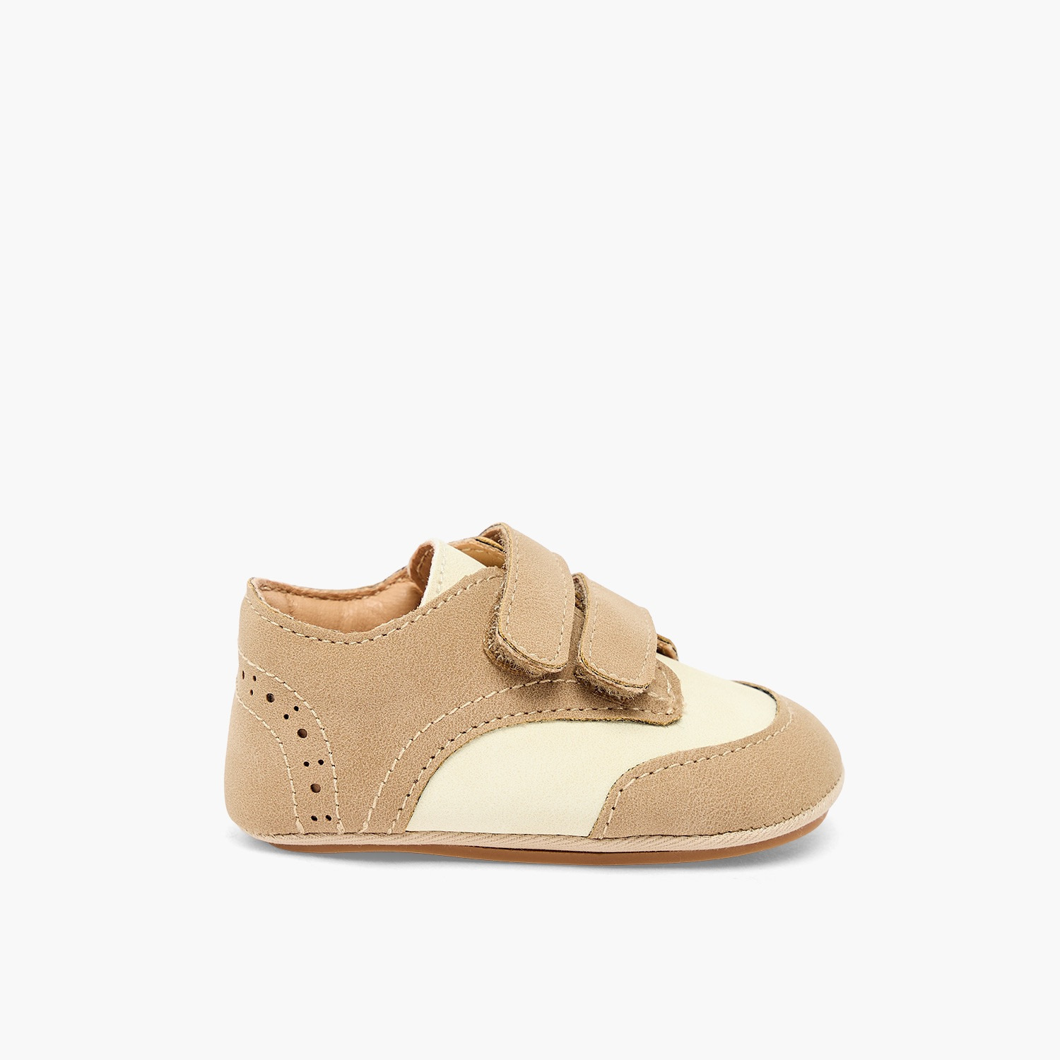 Barefeet Booties with Hook & Loop, Panelled Design-baby-boys-shoes-booties-image-3