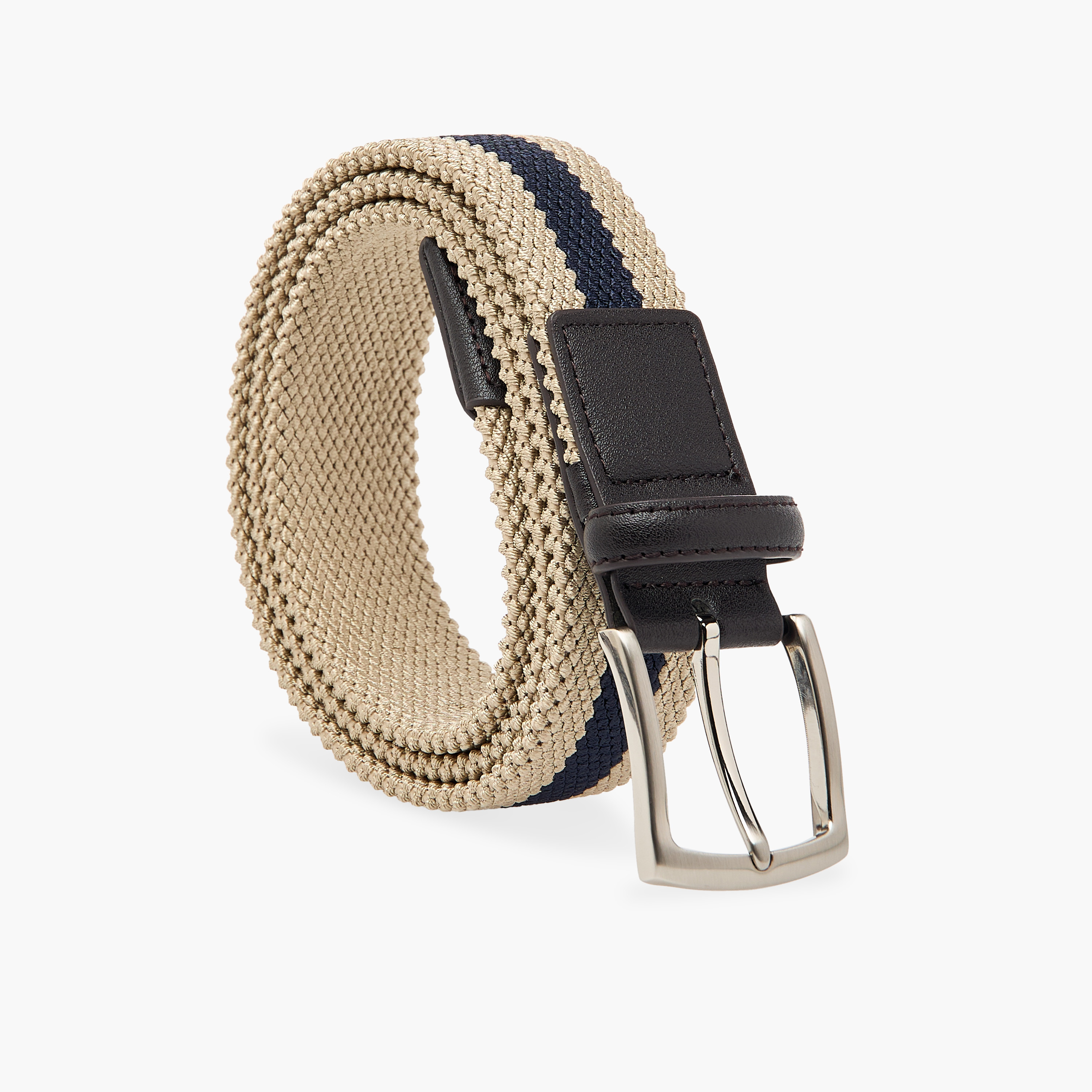 حزام بارز الملمس بإبزيم إغلاق بدبوس من إل بي إل من شو إكسبرس-men-beltsandwallets-belts-image-1
