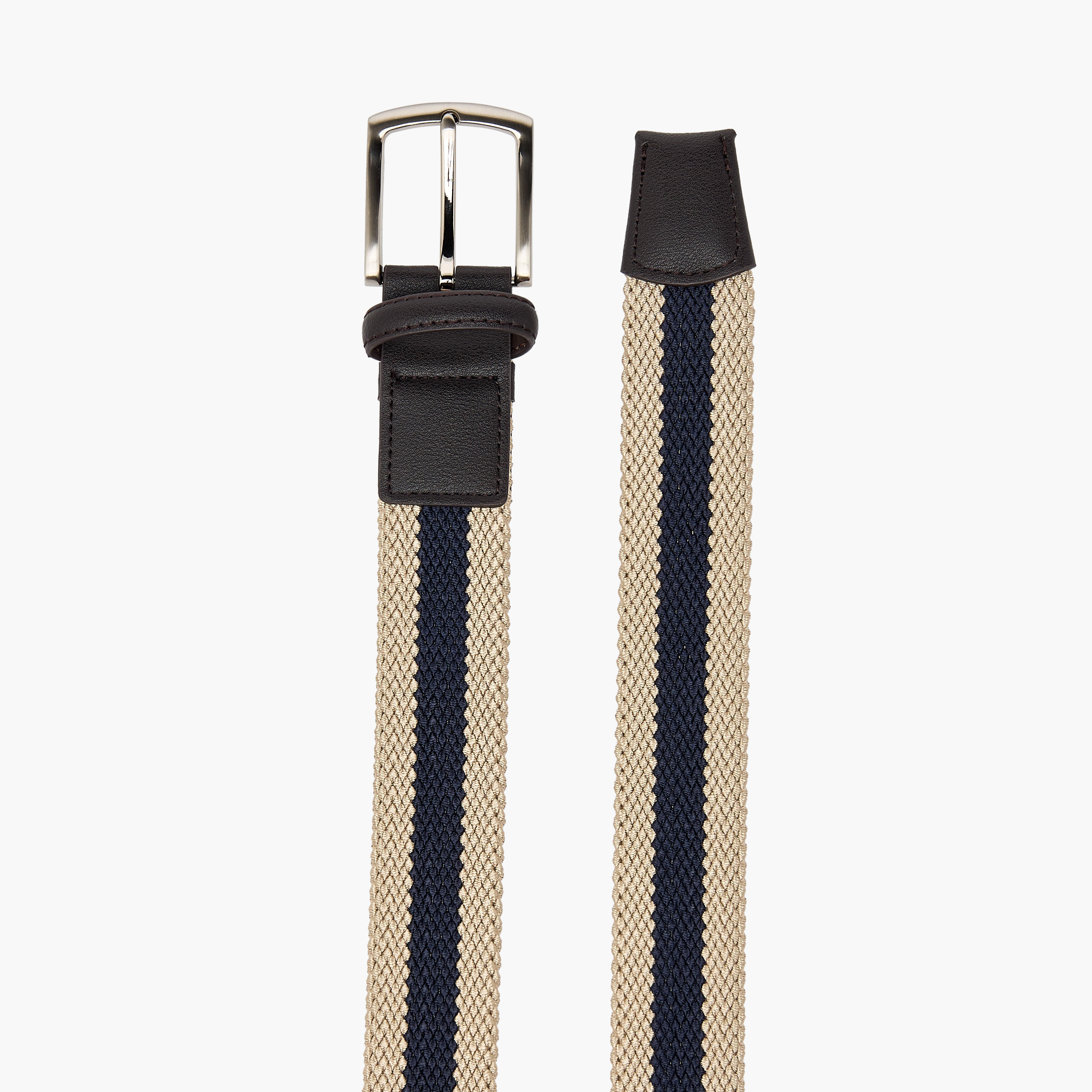 حزام بارز الملمس بإبزيم إغلاق بدبوس من إل بي إل من شو إكسبرس-men-beltsandwallets-belts-image-4