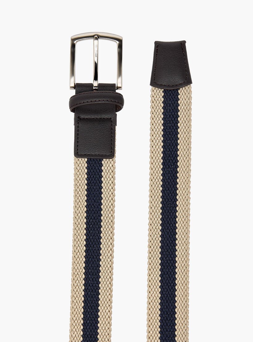 حزام بارز الملمس بإبزيم إغلاق بدبوس من إل بي إل من شو إكسبرس-men-beltsandwallets-belts-image-4