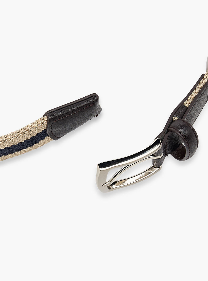 حزام بارز الملمس بإبزيم إغلاق بدبوس من إل بي إل من شو إكسبرس-men-beltsandwallets-belts-image-5