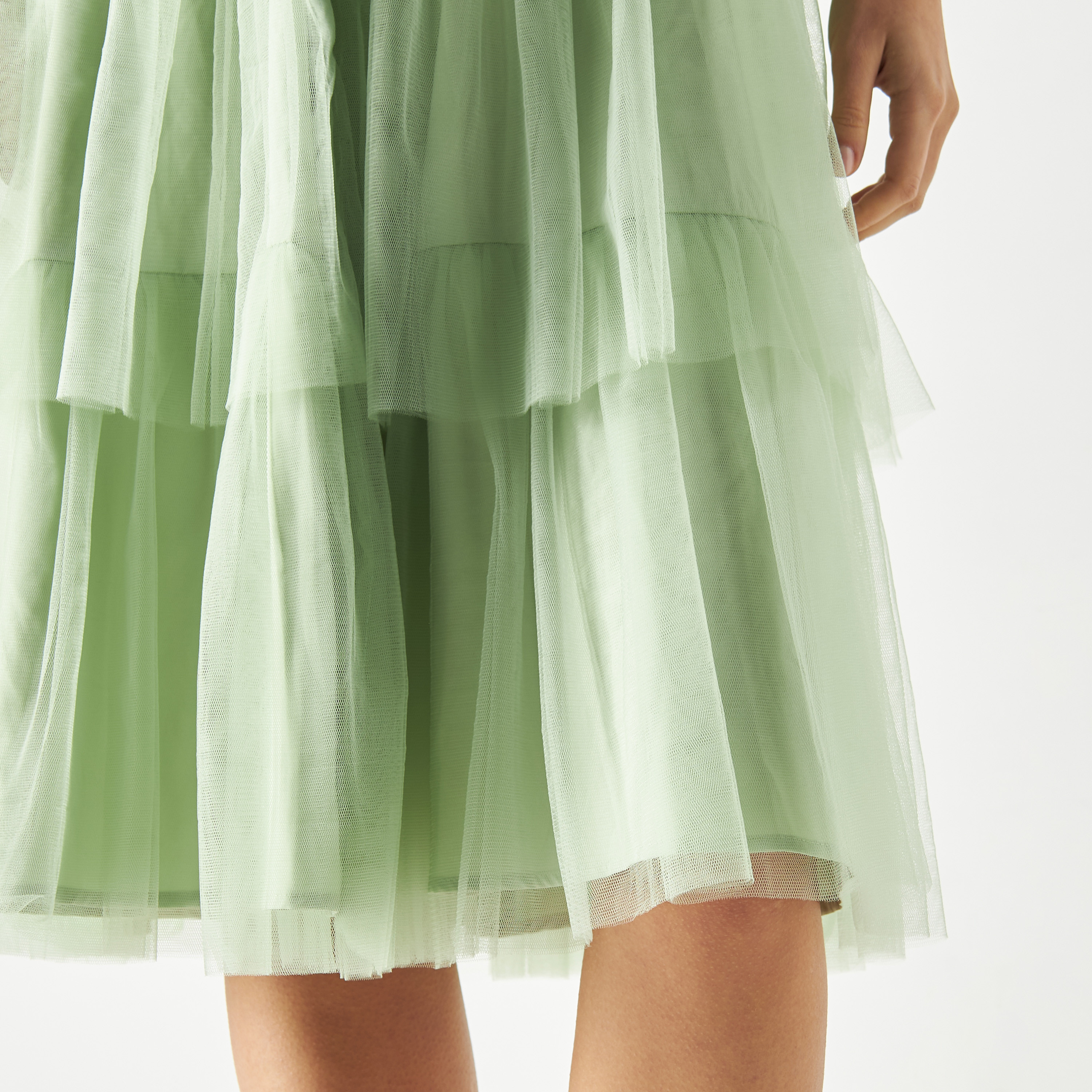Skirt And Stiletto Ruffled Tube Dress with Zip Closure-women-clothing-dresses-image-5