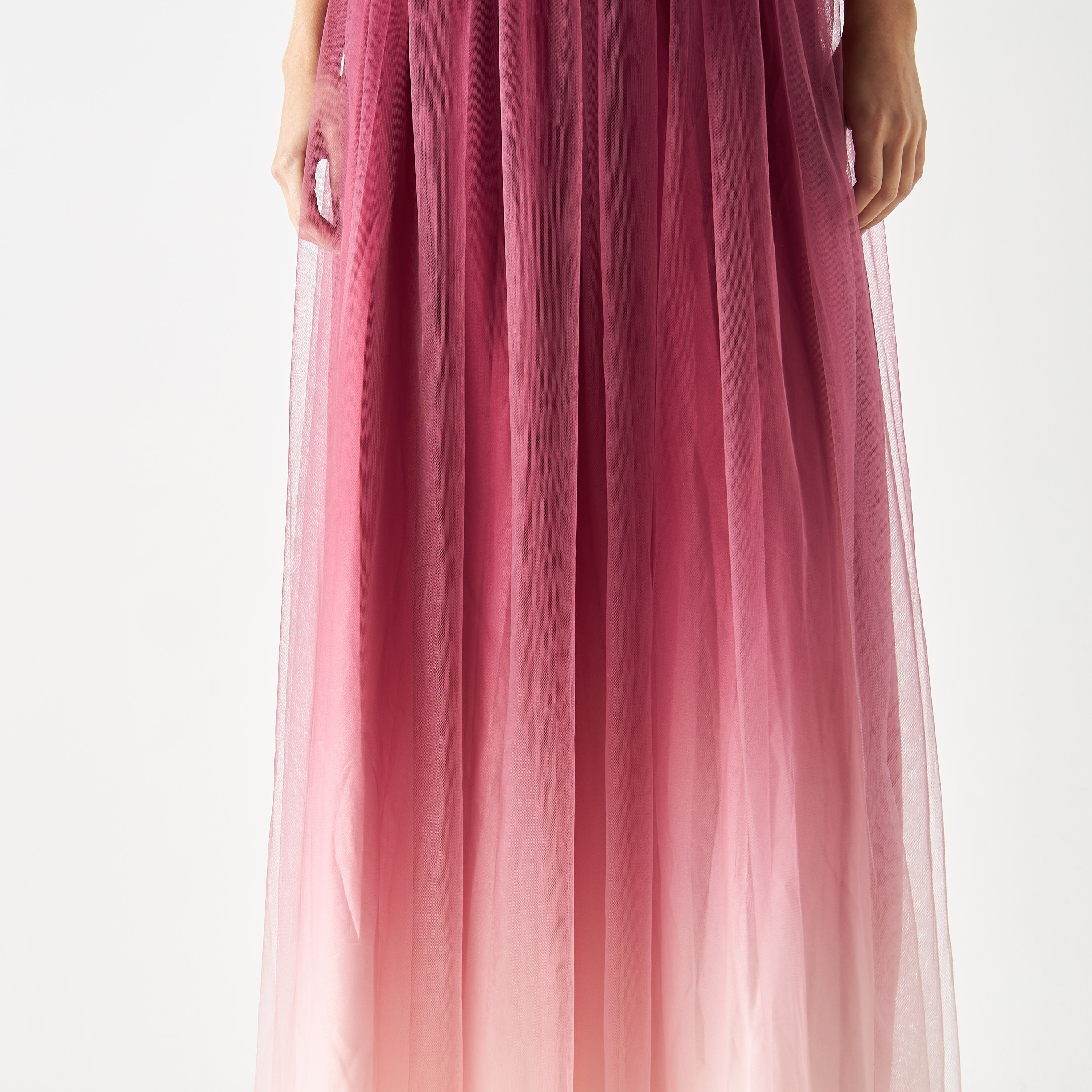 Skirt And Stiletto Ombre Single Shoulder Dress with Zip Closure-women-clothing-dresses-image-5