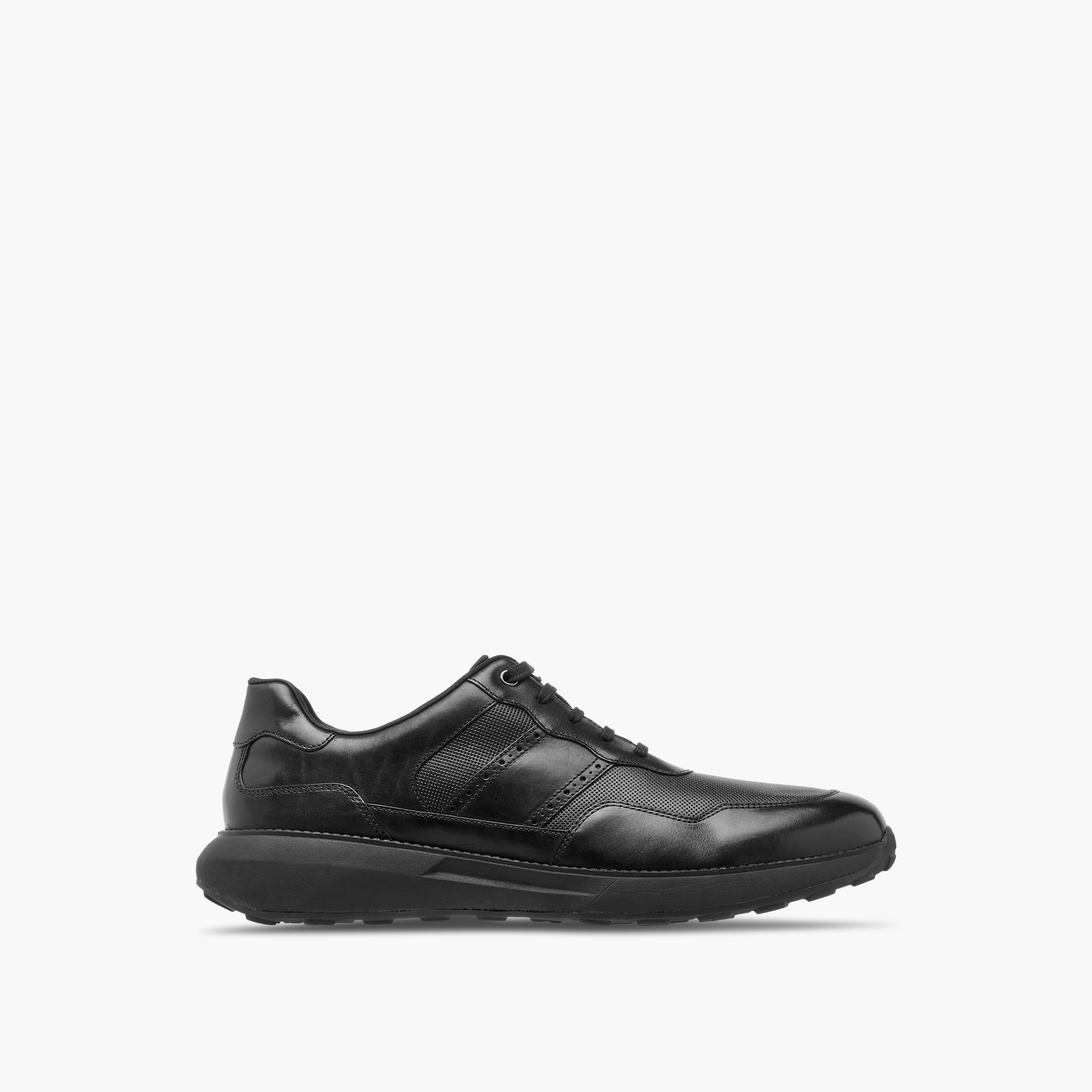 Le Confort Leather Panelled Lace-Up Sneakers-men-shoes-sneakers-image-3