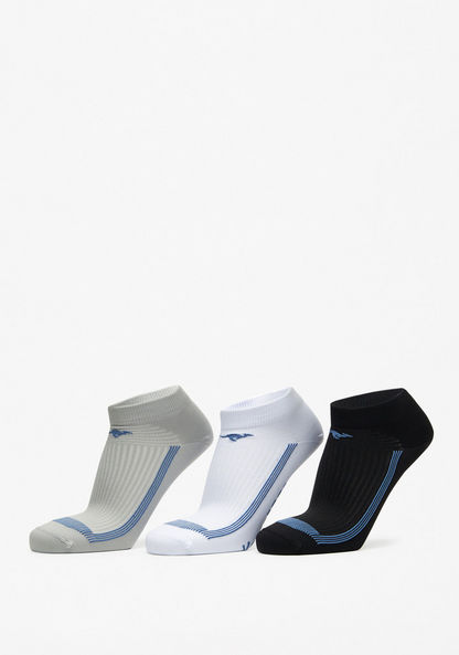 KangaROOS Logo Print Ankle Length Socks - Set of 3-Men%27s Socks-image-0