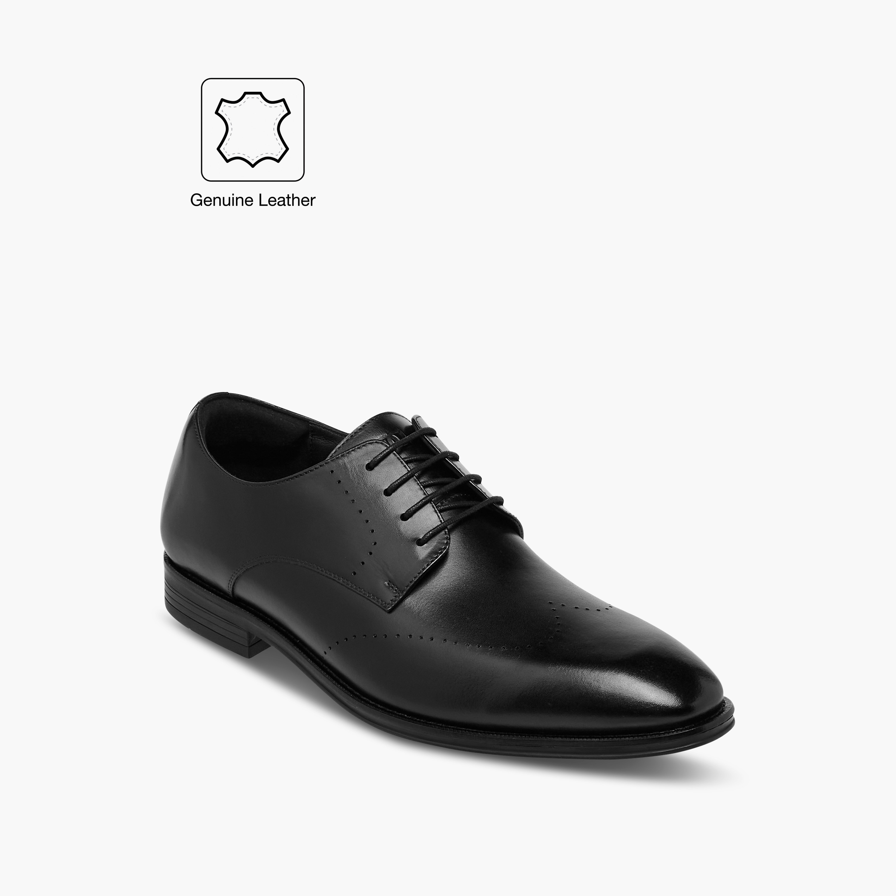 Duchini Men's Leather Solid Lace-Up Derby Shoes-men-shoes-formalshoes-image-2