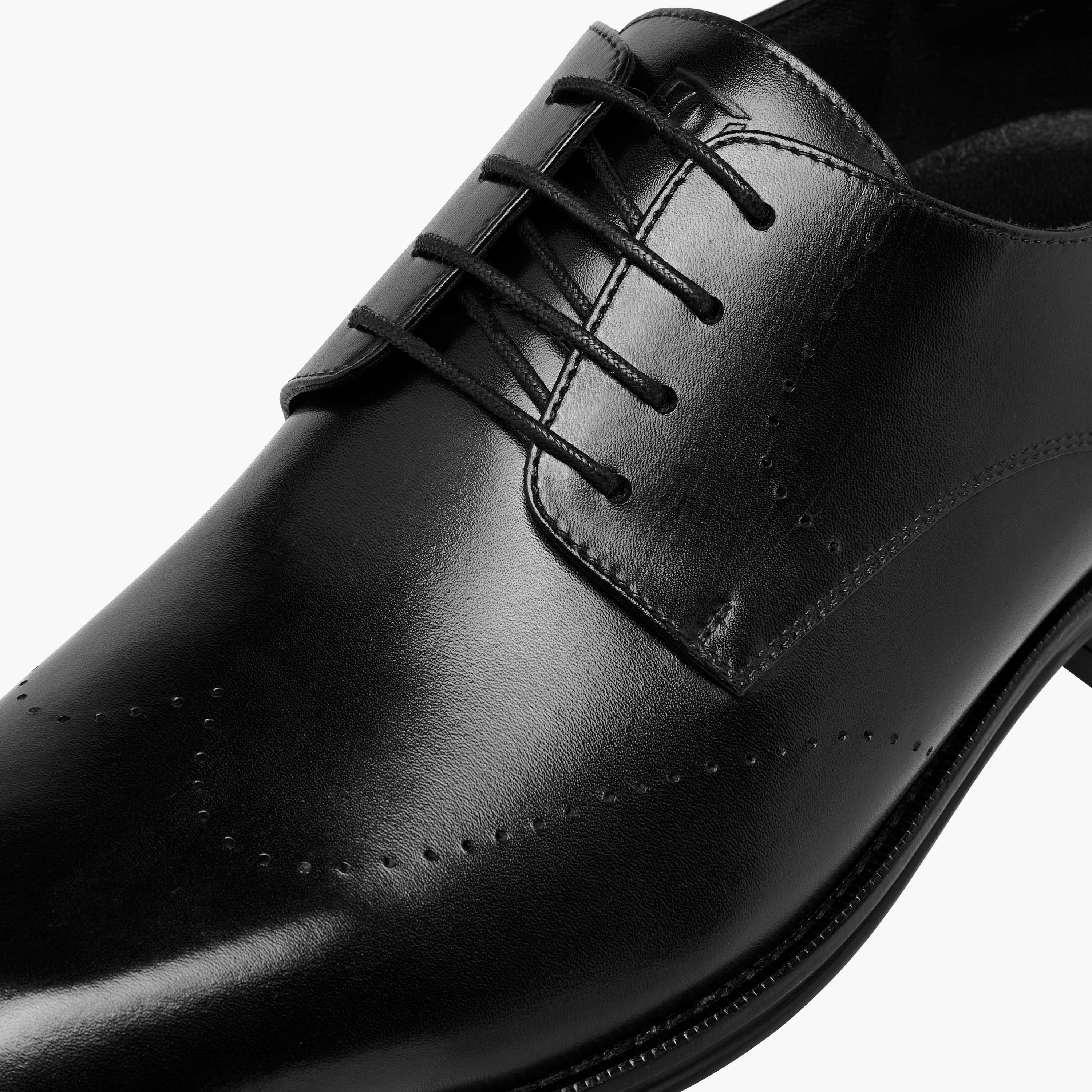 Duchini Men's Leather Solid Lace-Up Derby Shoes-men-shoes-formalshoes-image-4