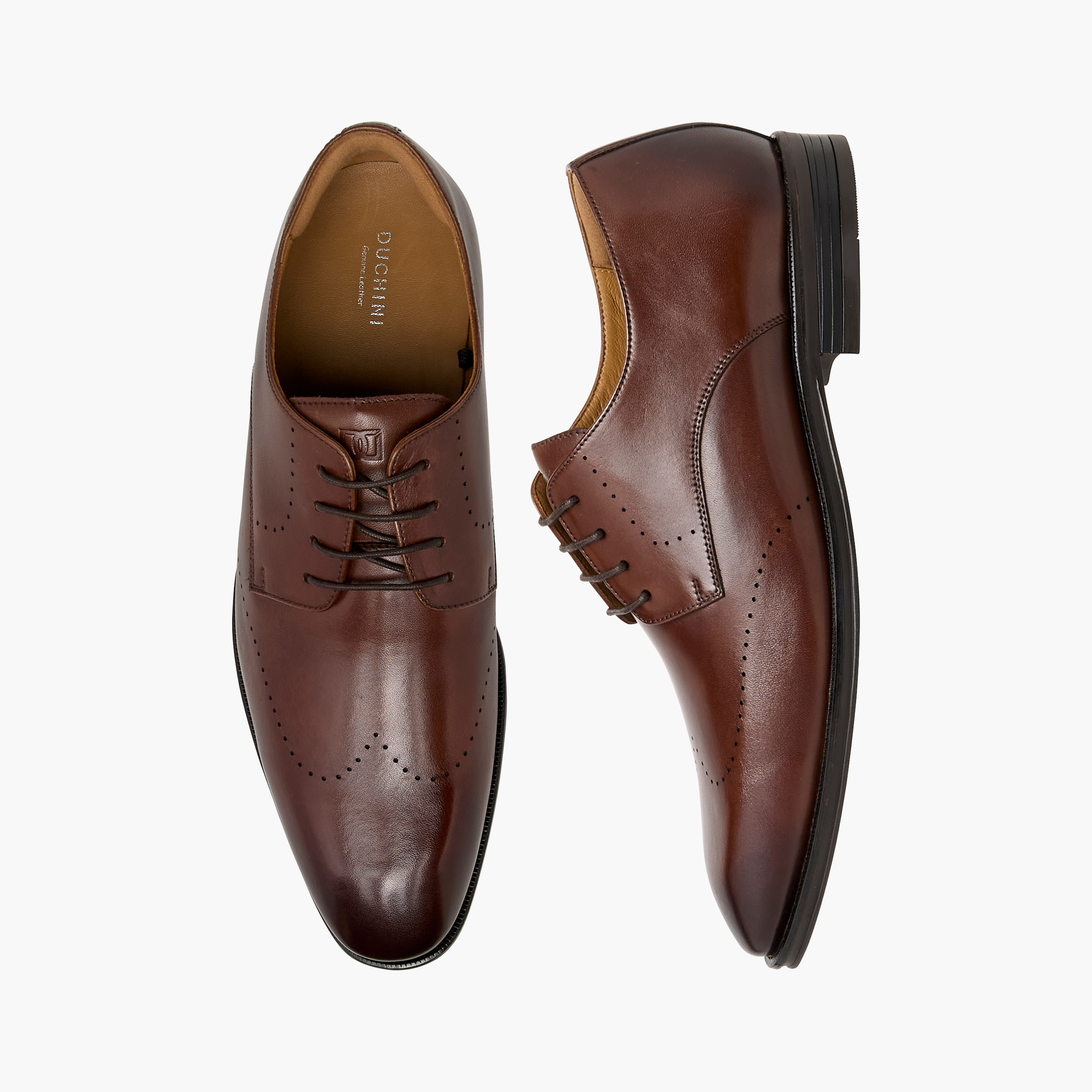 Duchini Men's Leather Solid Lace-Up Derby Shoes-men-shoes-formalshoes-image-1