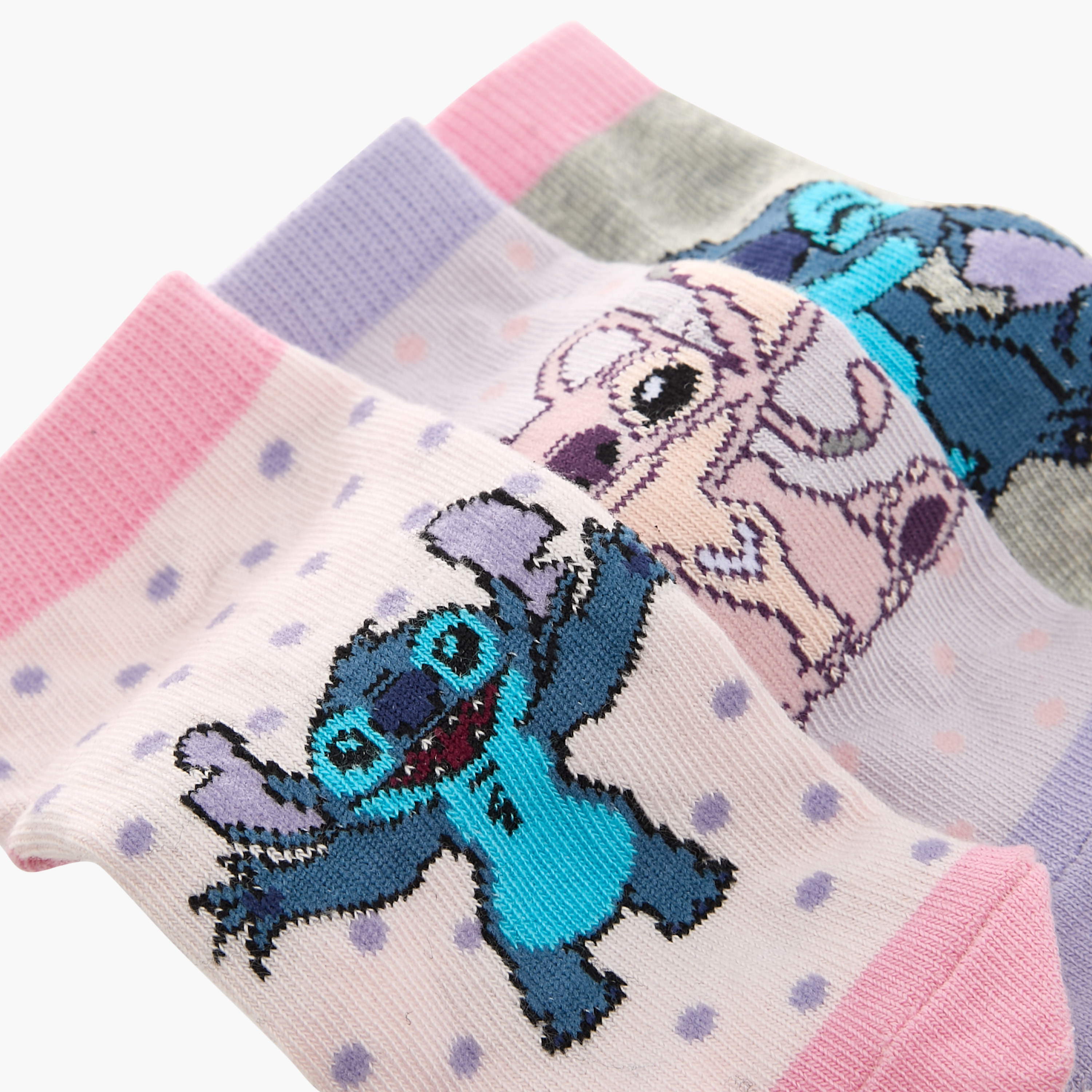 جوارب بطول الكاحل بطبعات من ديزني- طقم من 3 أزواج-girls-accessories-socks-image-4