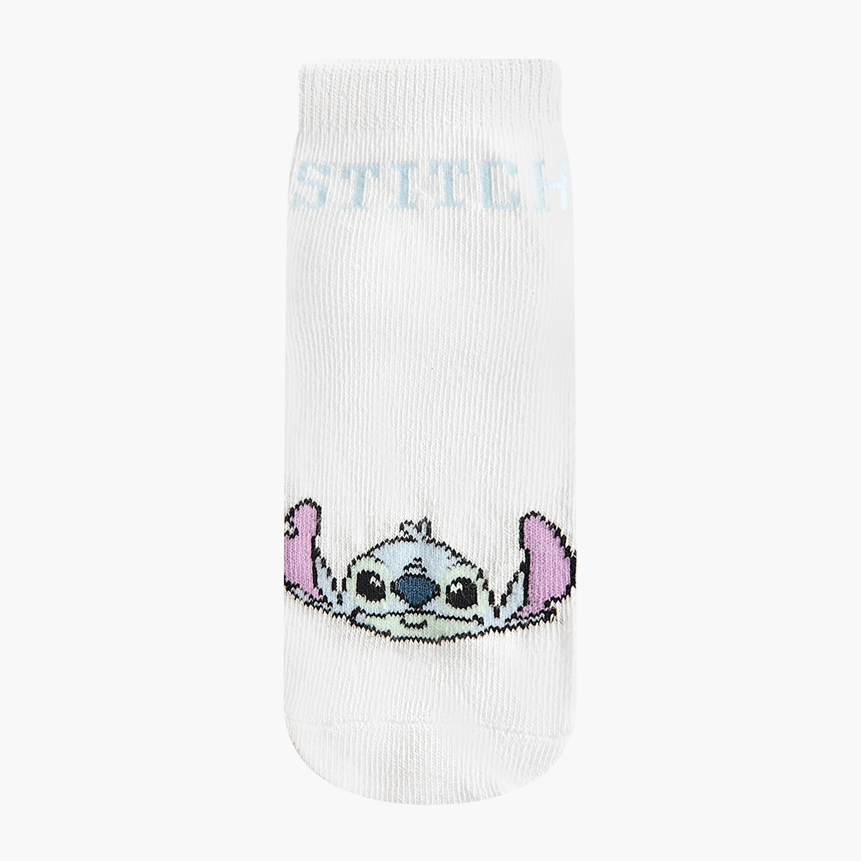 Pack of 7 Disney Girls Socks Ankle Length Stitch Print-girls-accessories-socks-image-2