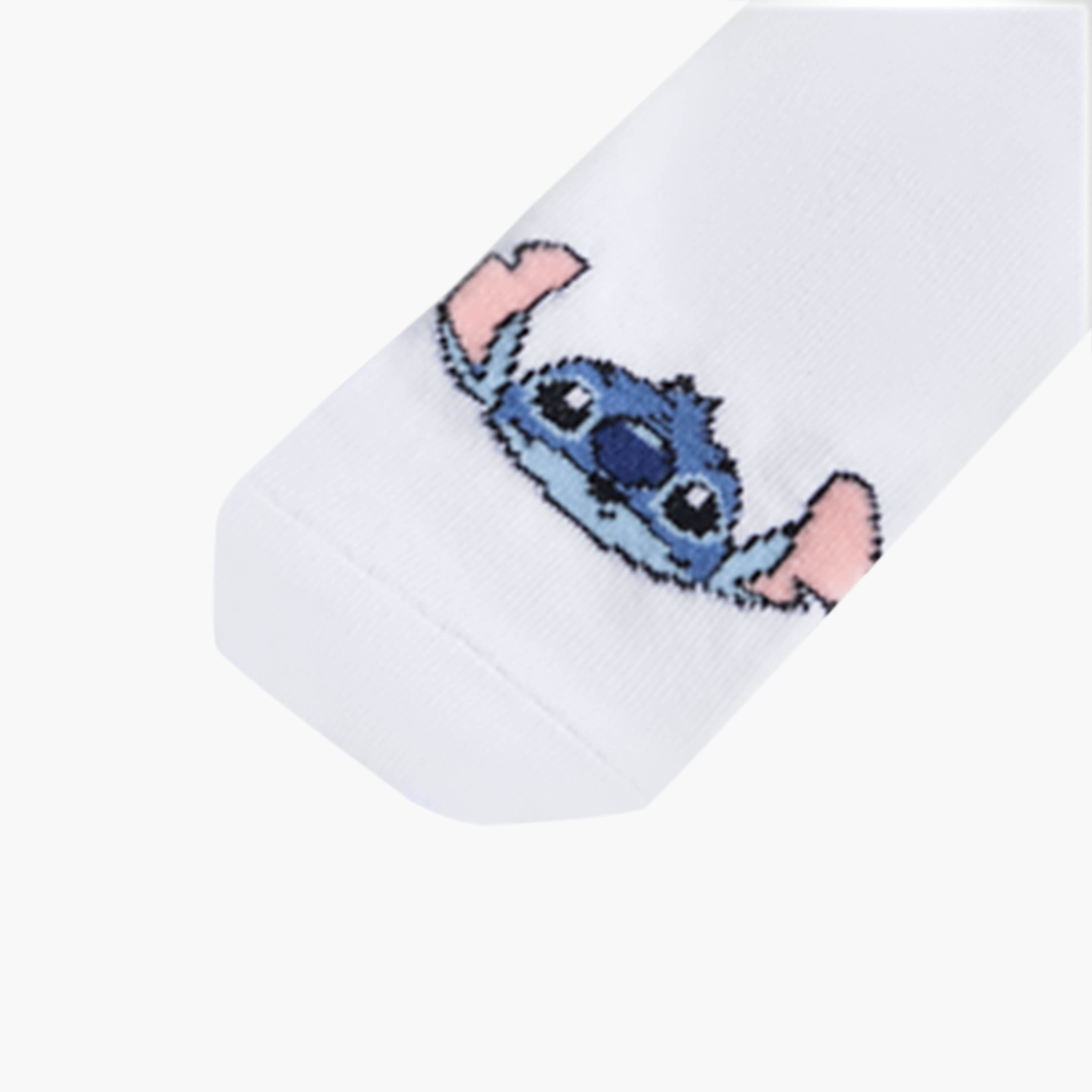 Pack of 3 Disney Girls Socks Ankle Length Stitch Print-girls-accessories-socks-image-3