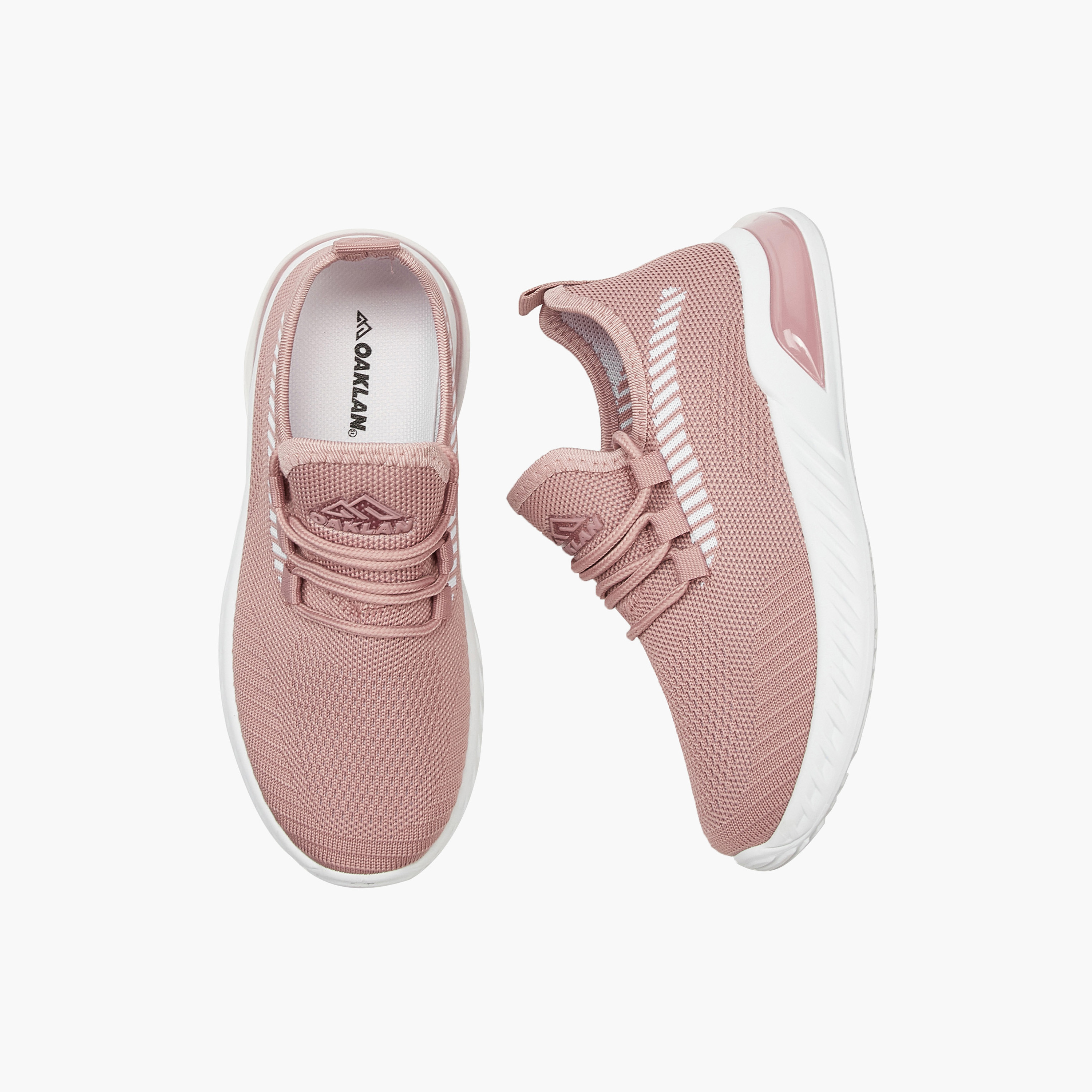 Oaklan By Shoexpress Girls Textured Up Lace-up Walking Shoes-girls-shoes-sports-image-1