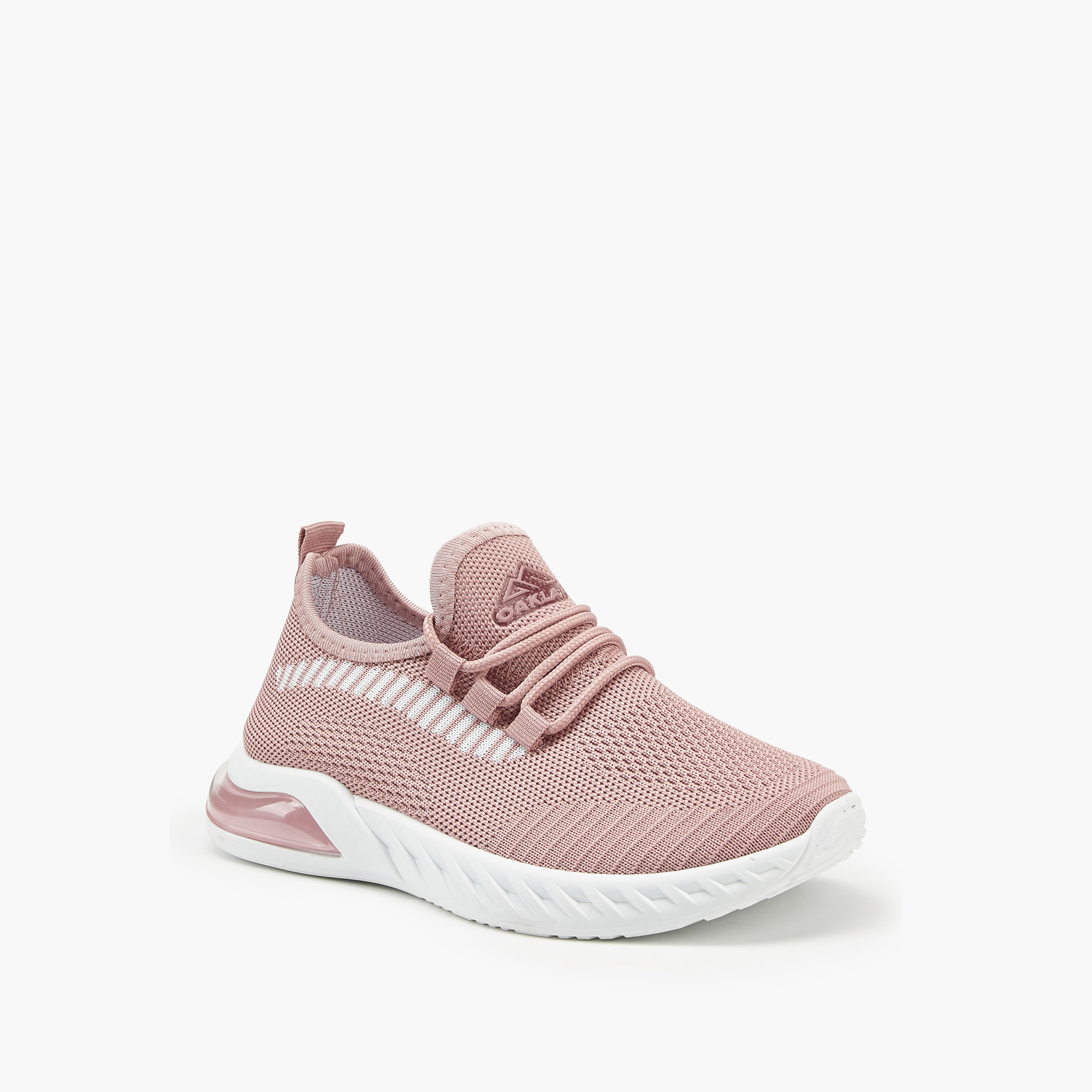 Oaklan By Shoexpress Girls Textured Up Lace-up Walking Shoes-girls-shoes-sports-image-3
