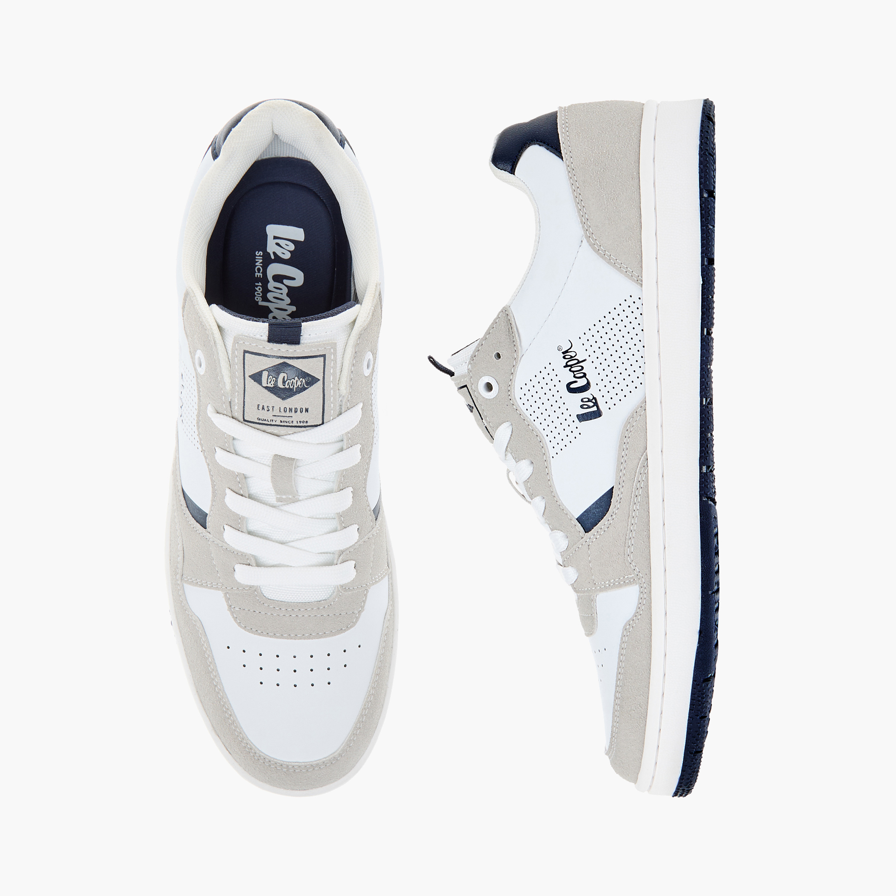 حذاء سنيكرز مثقب برباط إغلاق للرجال من لي كوبر-men-shoes-sneakers-image-1