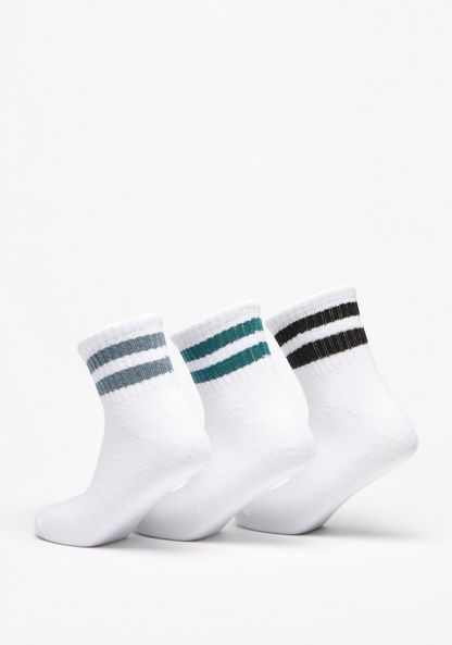 Striped Ankle Length Socks - Set of 3-Boy%27s Socks-image-2