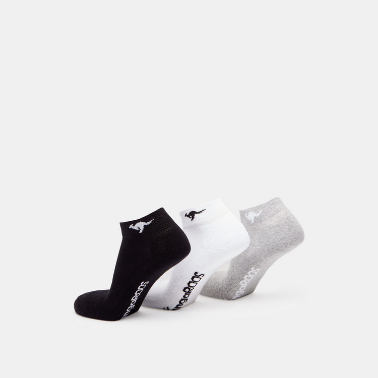 KangaRoos Printed Ankle Length Socks with Elasticated Hem - Set of 3