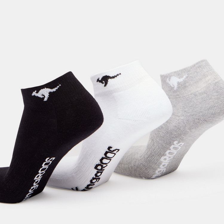 KangaRoos Printed Ankle Length Socks with Elasticated Hem - Set of 3