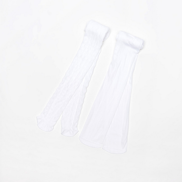 Textured Tights - Set of 2
