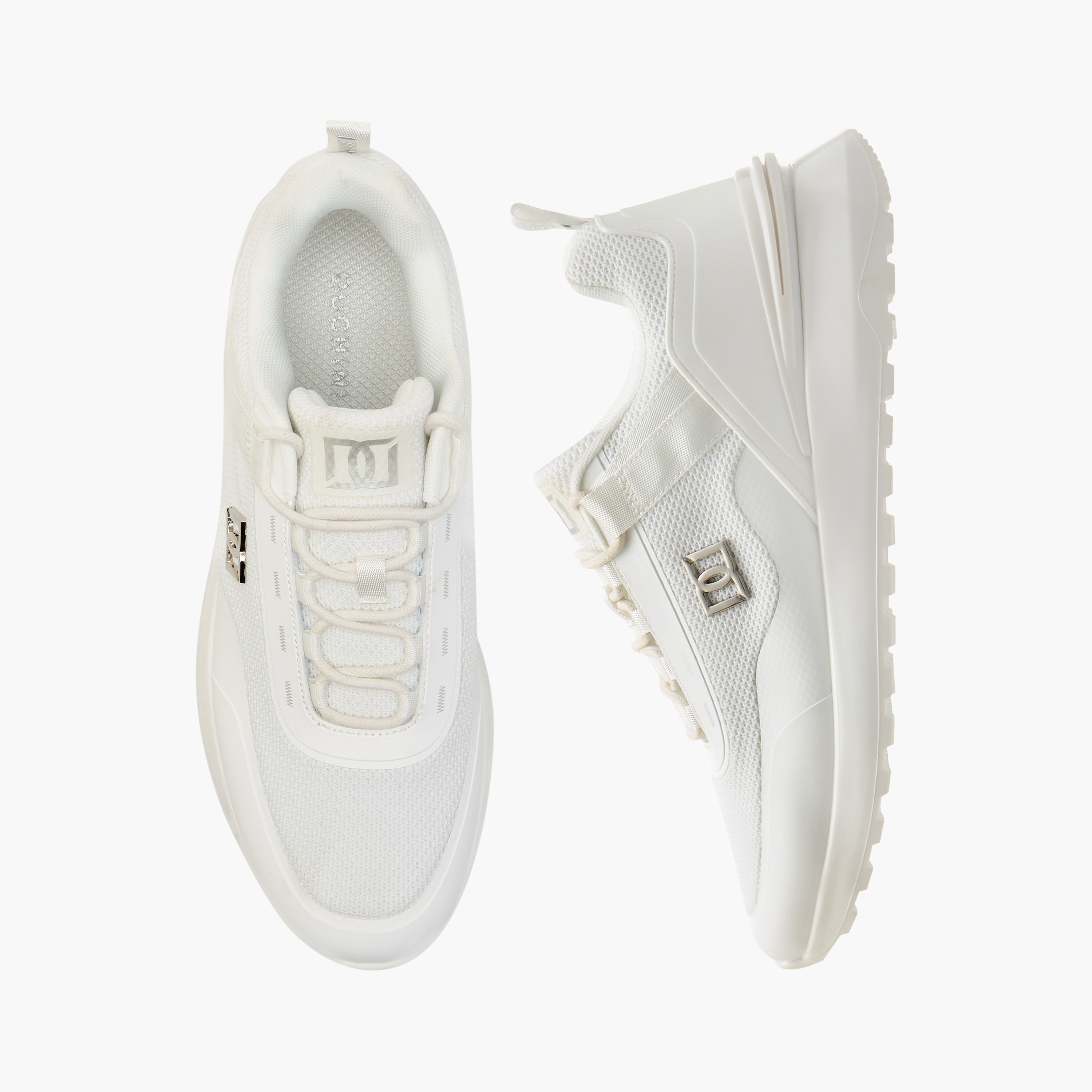 Duchini Men's Monotone Sneakers with Lace-Up Closure-men-shoes-sneakers-image-1
