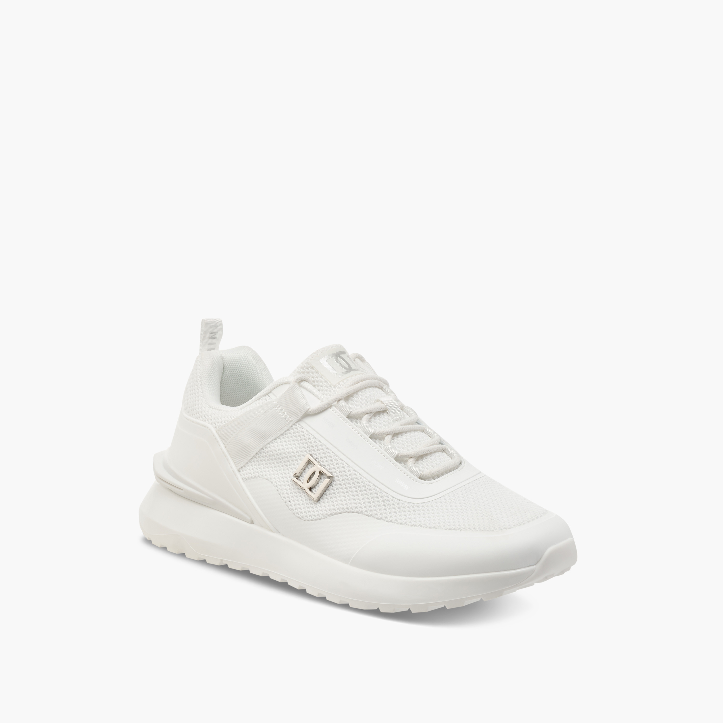 Duchini Men's Monotone Sneakers with Lace-Up Closure-men-shoes-sneakers-image-2